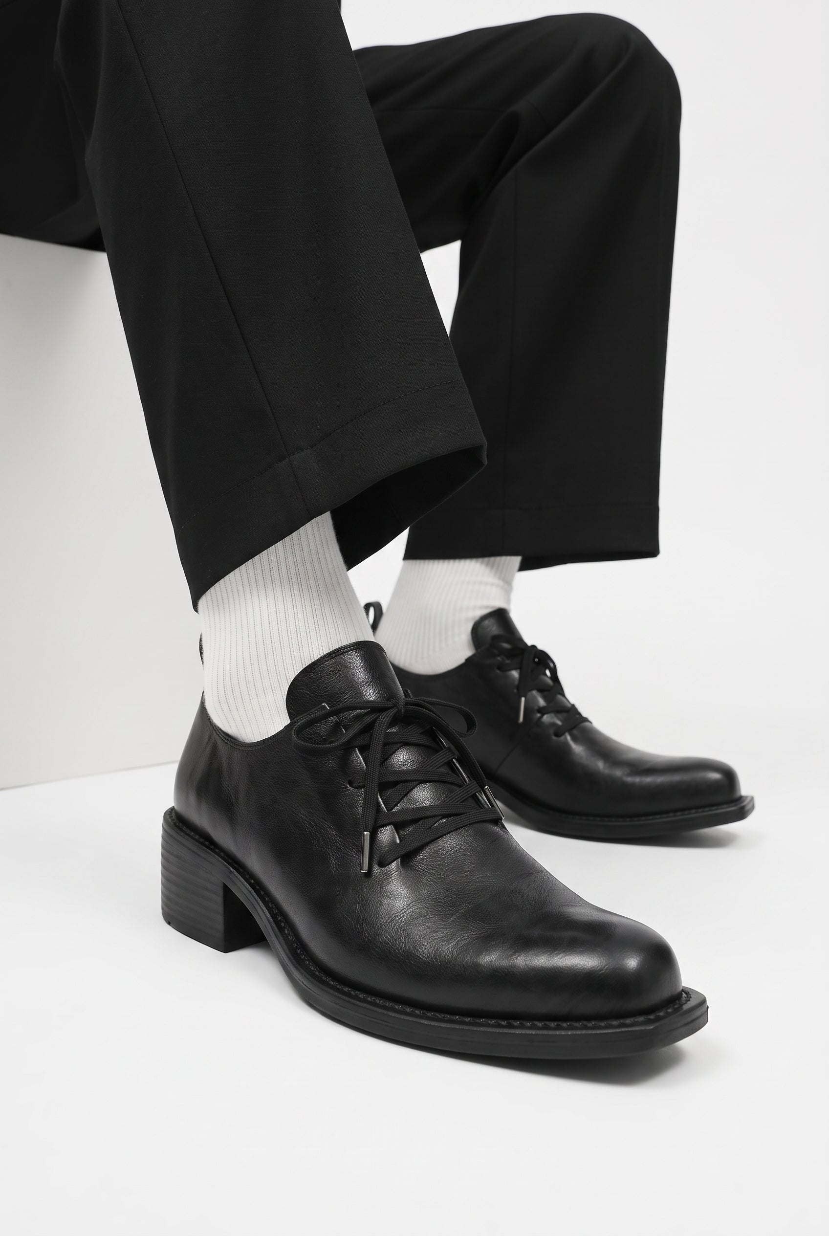 Kepler | Men's Leather Derby Shoes Pointed-Toe Lace-Up Dress Shoes