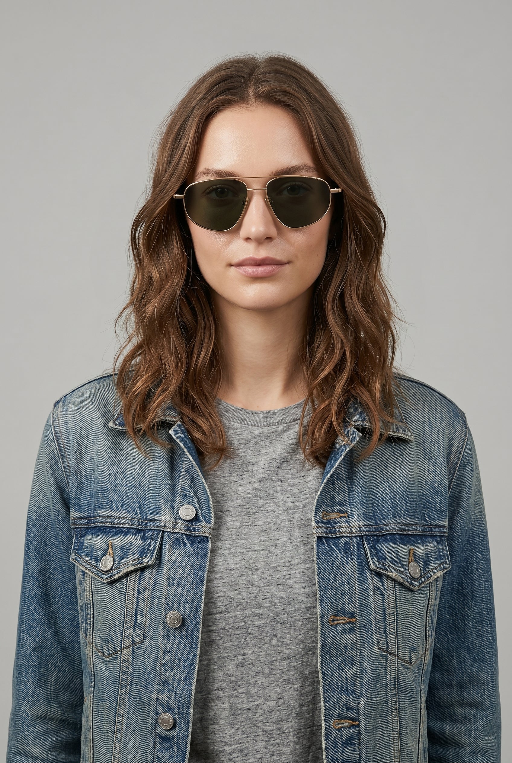 Vesper | Metal Frame Sunglasses Retro Gold UV400 Gradient Lens Full Frame