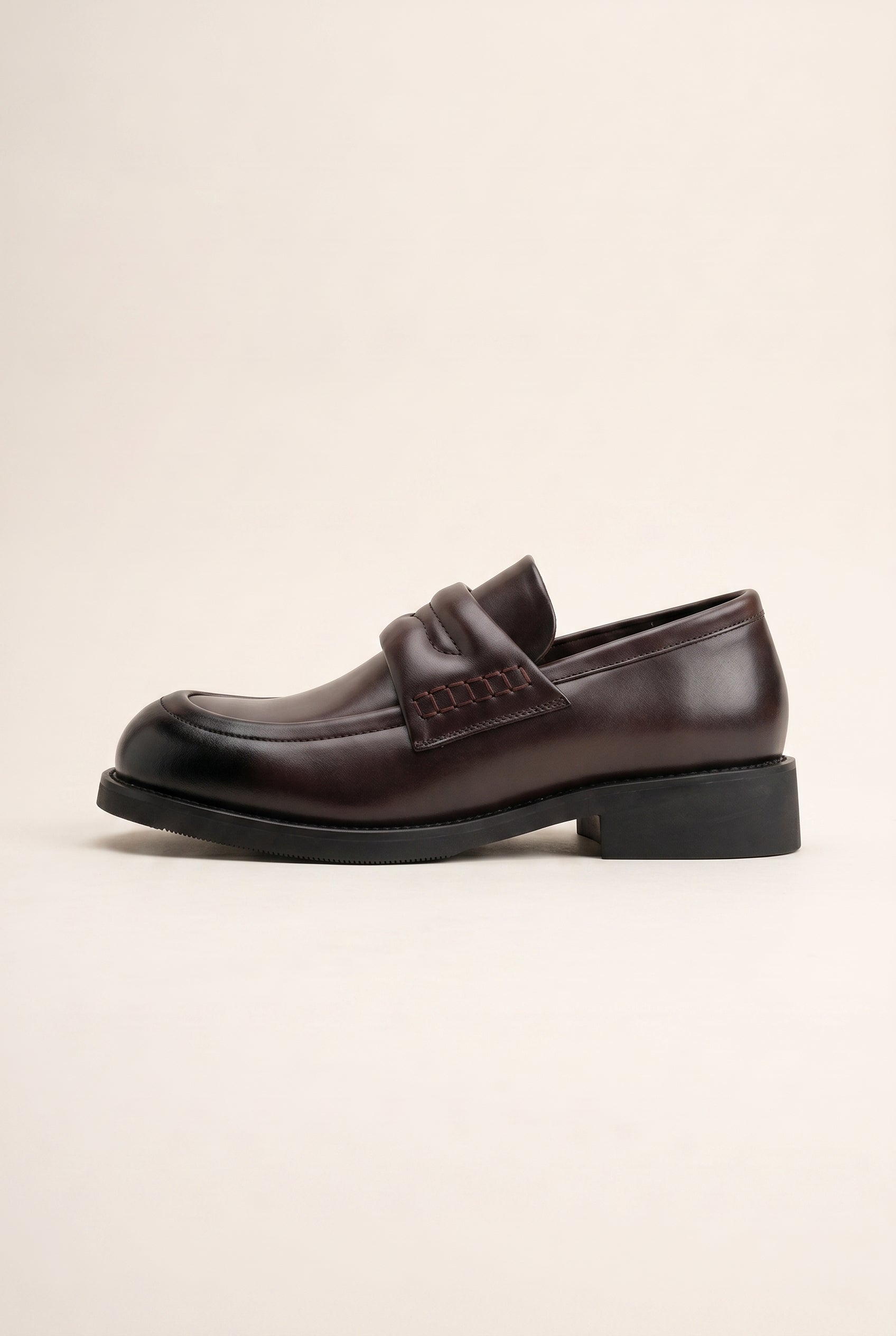 Nadir | Men's Genuine Leather Loafers Slip-On Square Toe Casual Shoes