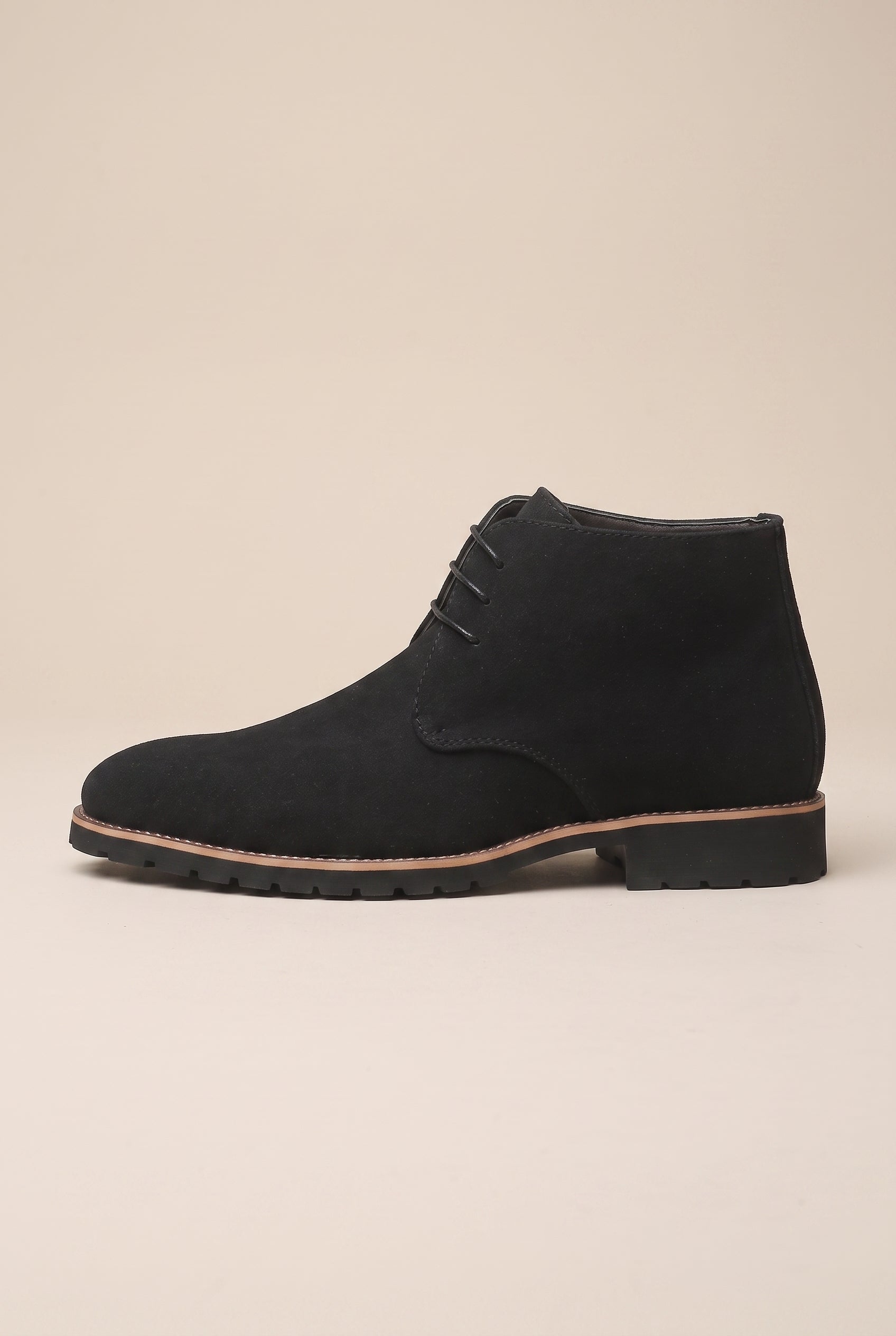 Kepler | Pointed Toe Lace-Up Martin Boots Men's Low Heel Chelsea Ankle Boots