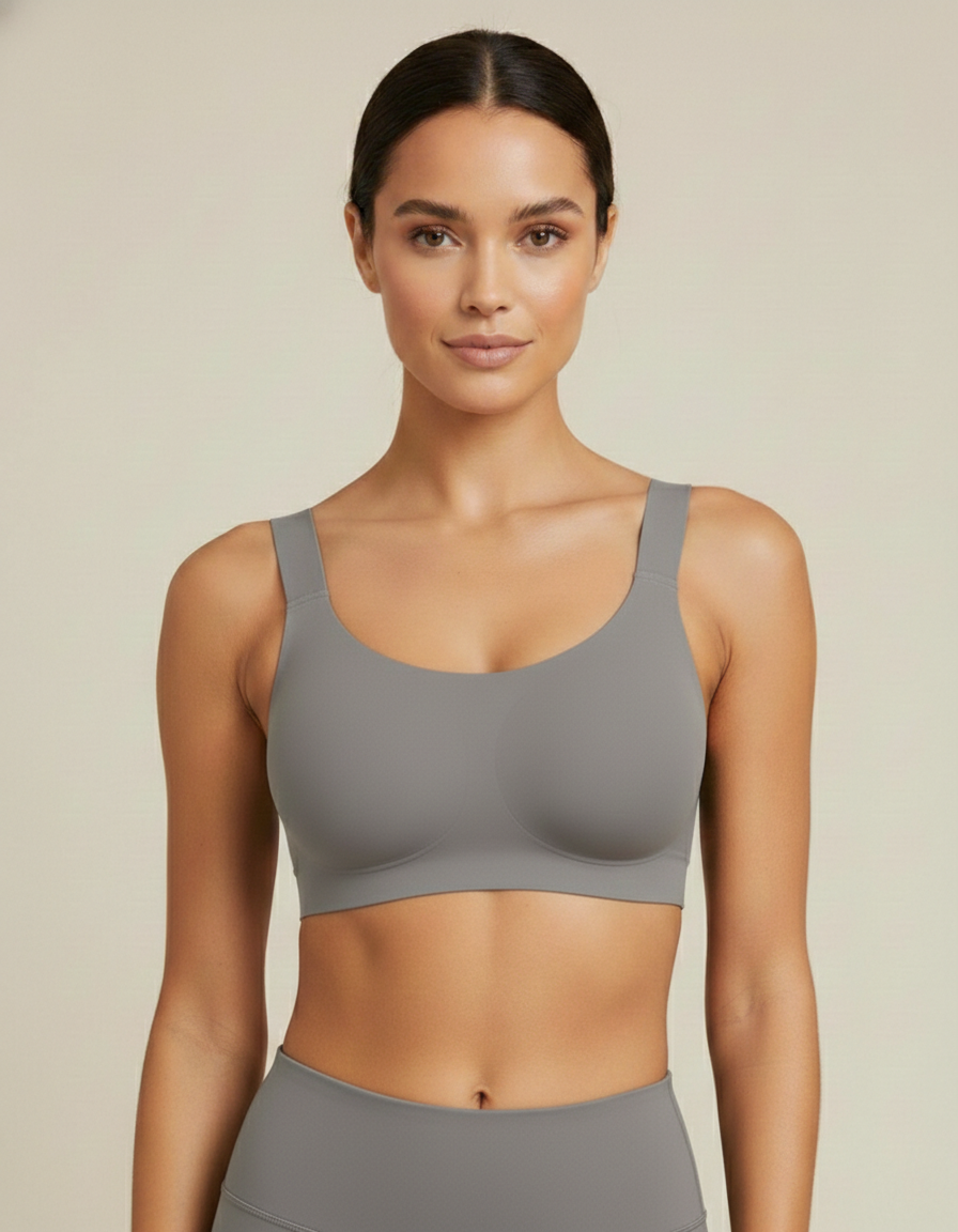 Seamless Wireless Full Coverage Bra – U-Neck Support and Comfort