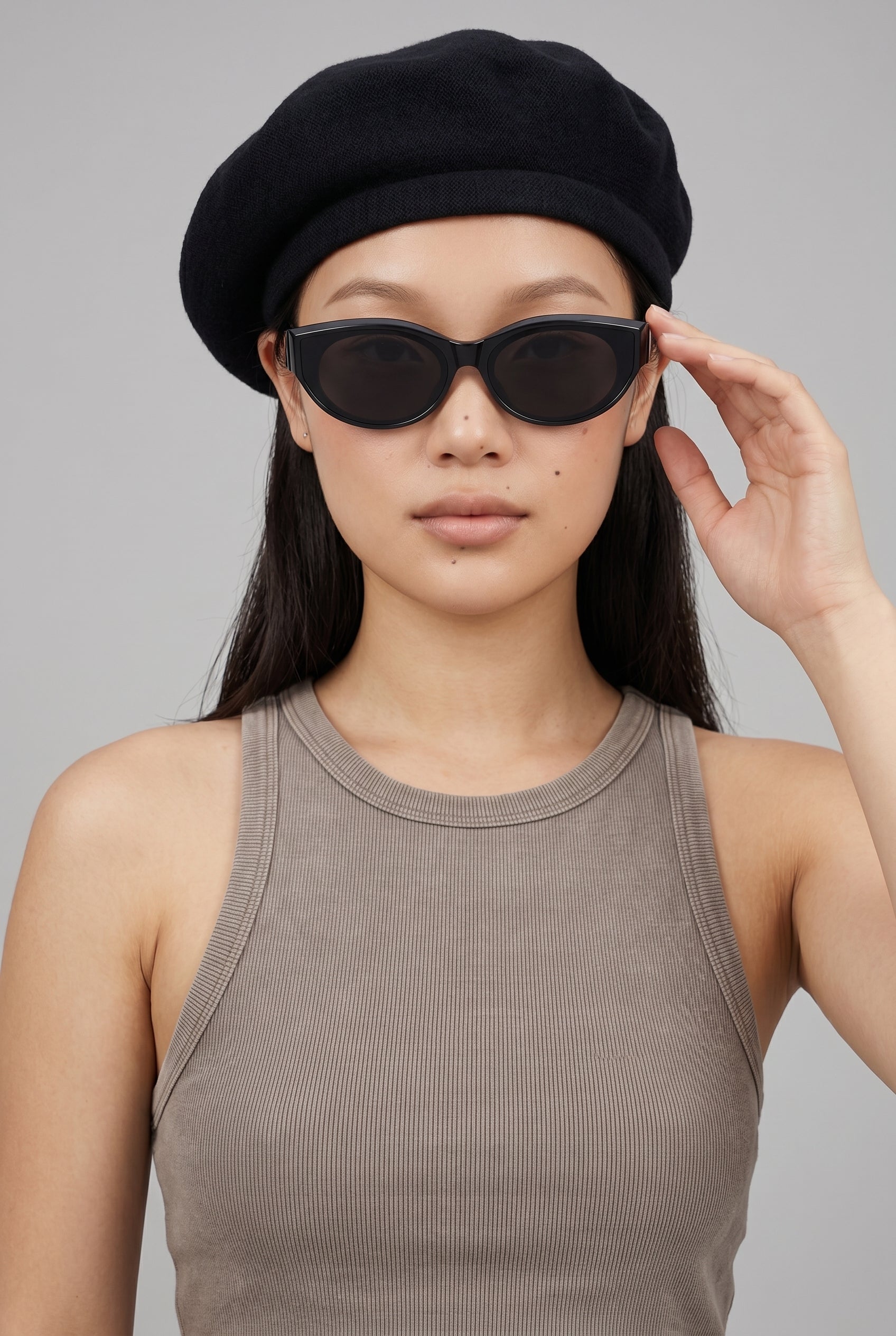 Vesper | Cat Eye Sunglasses Black Small Frame UV400 Lightweight PC
