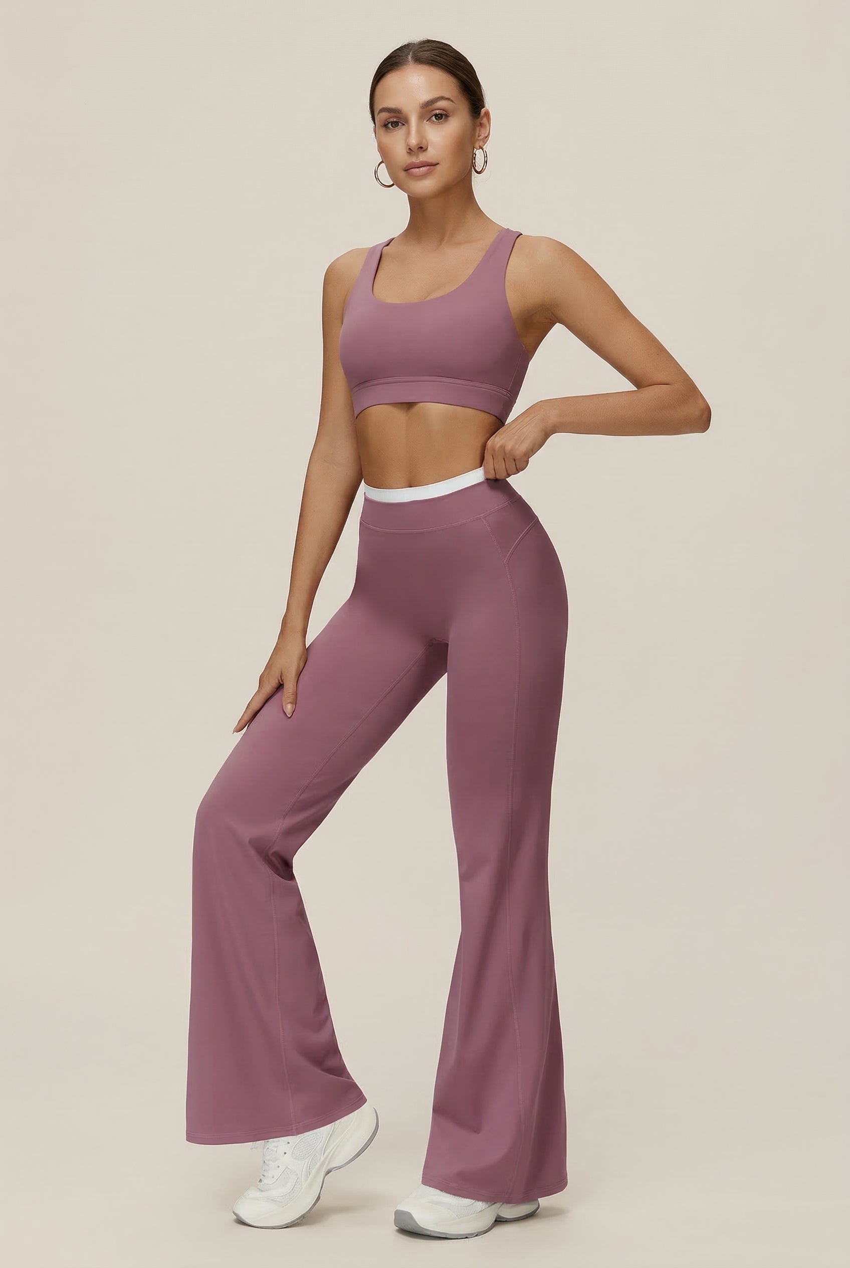 Women's High-Waisted Wide-Leg Active Sport Pants