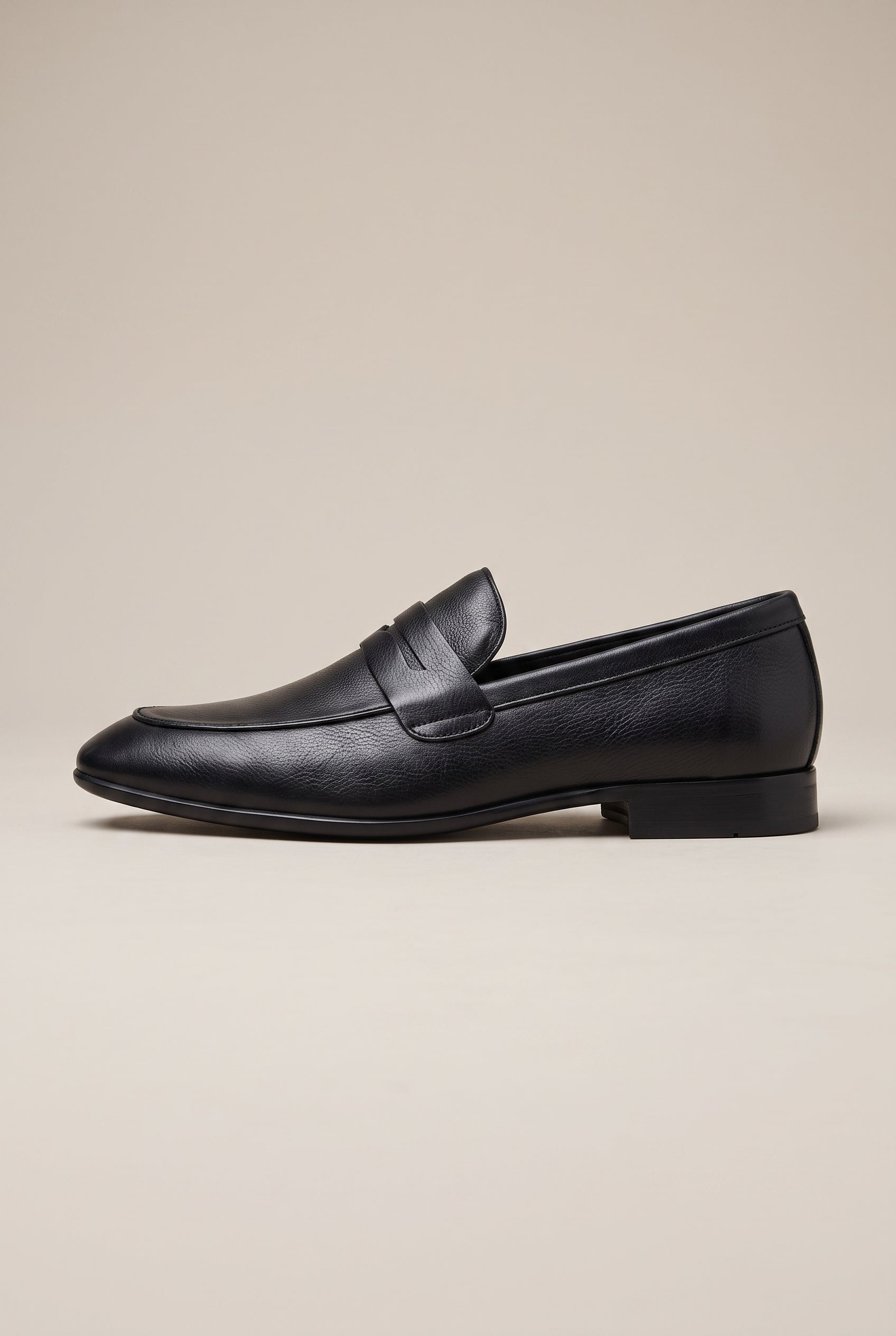 Perigee | Men's Leather Slip-On Shoes Perforated Breathable Round-Toe Casual Loafers