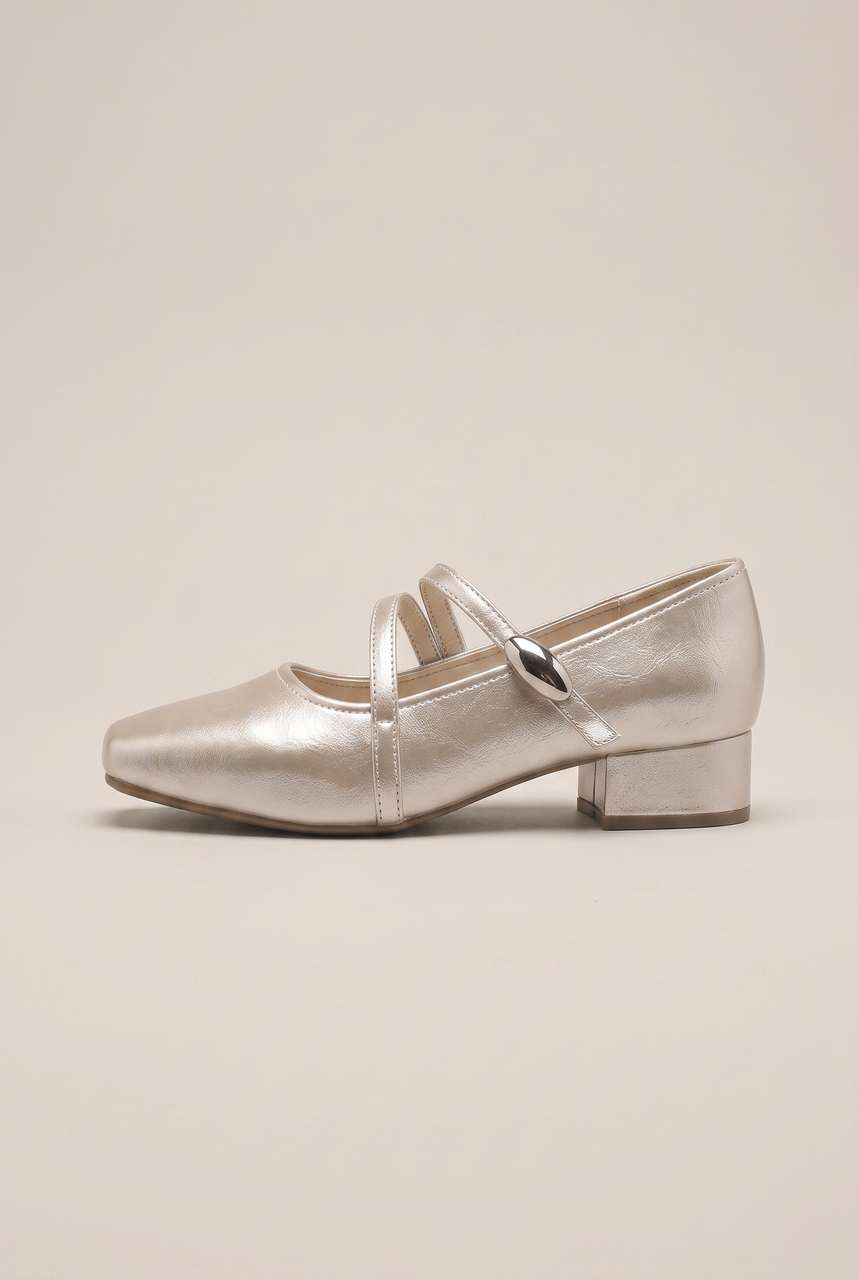 Maria | French Style Low Heel Mary Jane Shoes Square-Toe Velcro Strap Flats