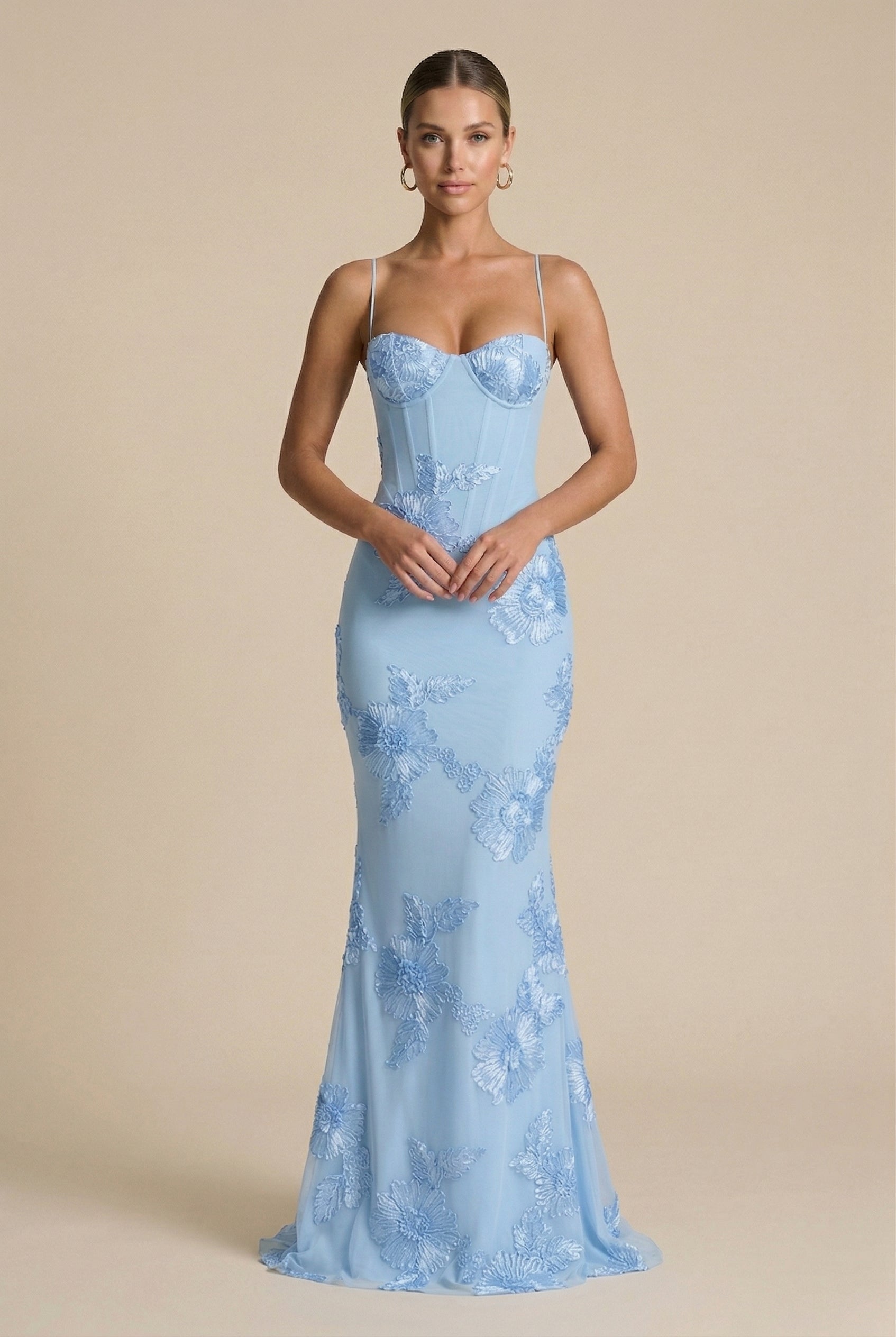 Women’s Floral Backless Maxi Dress – Sleeveless Sling, Slim-Fit Zip-Up Evening Style