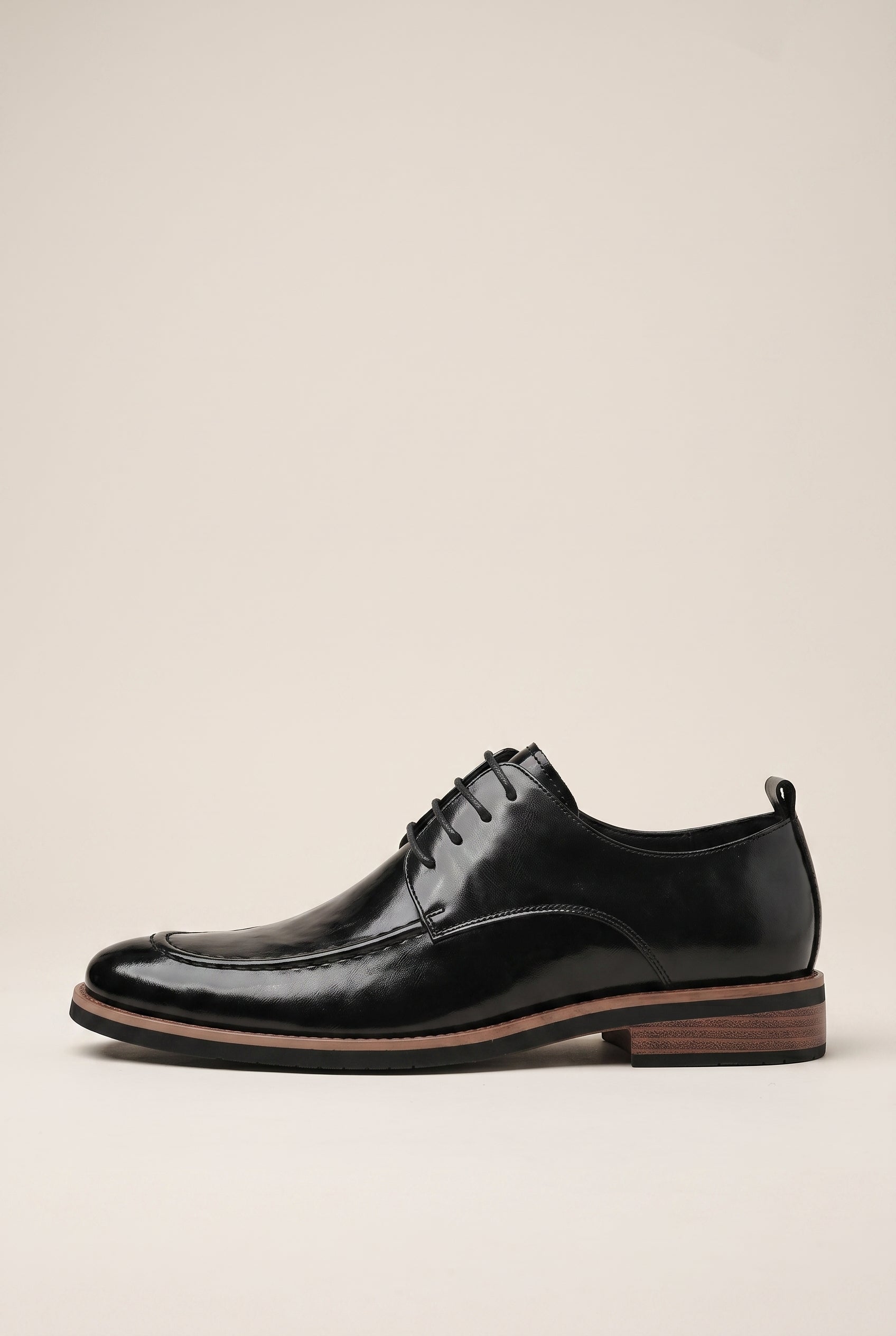 Tycho | Men's Leather Lace-Up Shoes Fur Lined Round Toe Warm Dress Shoes