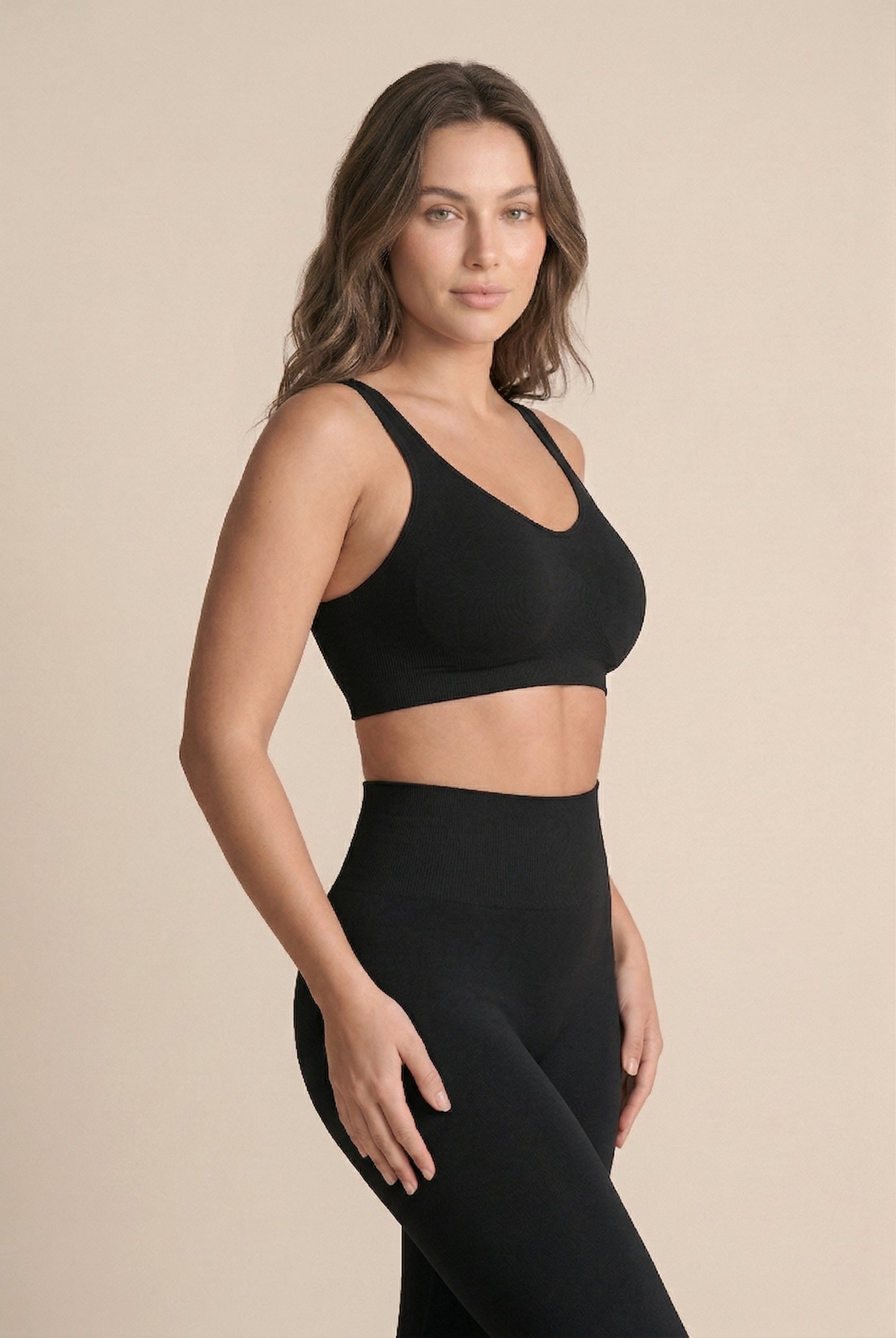 Women’s Seamless Push-Up Bra – Triangle 3/4 Cup, Soft Support, Adjustable Back Clasp