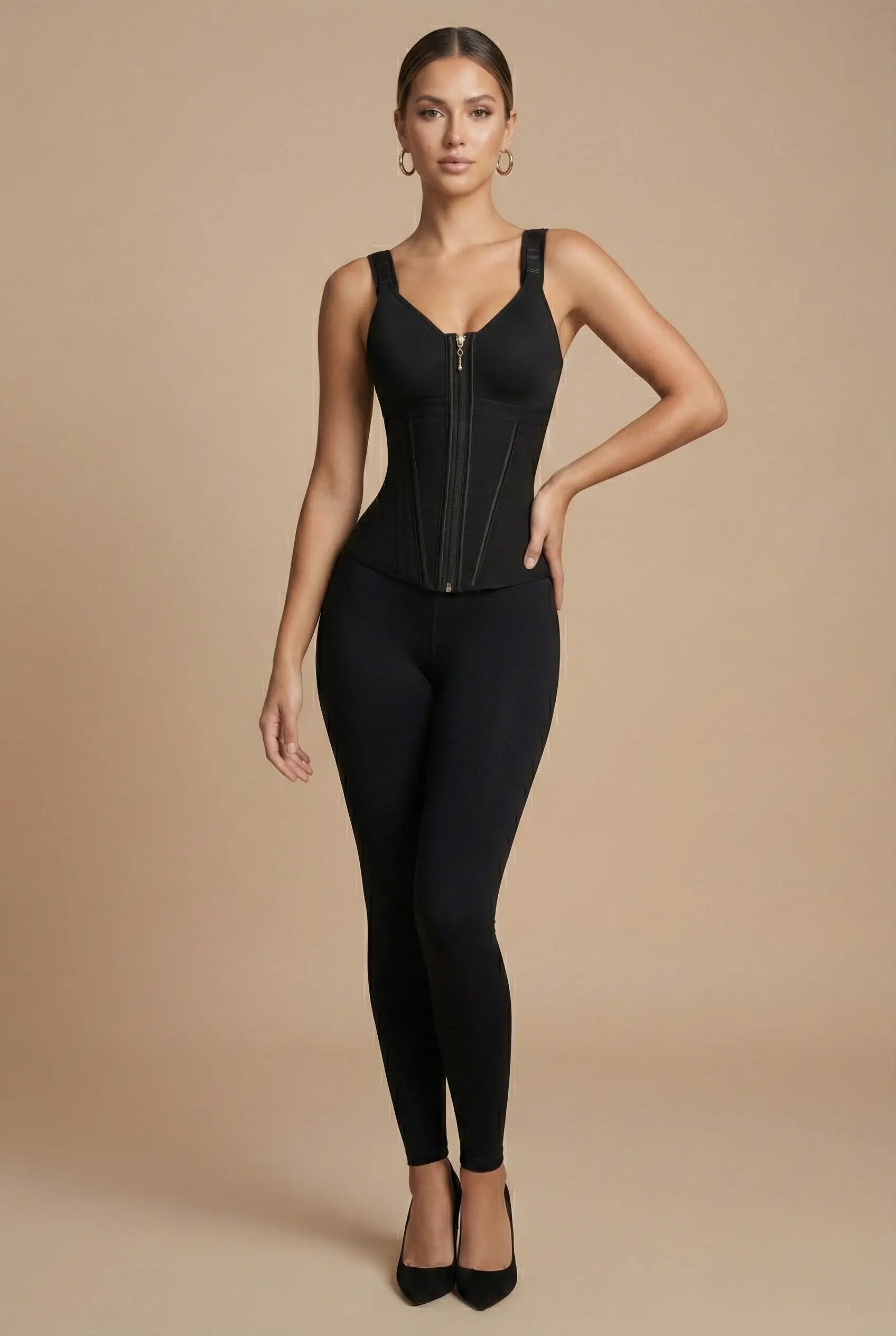 Women’s Waist Trainer Corset Vest with Built-In Bra Luna Body Co