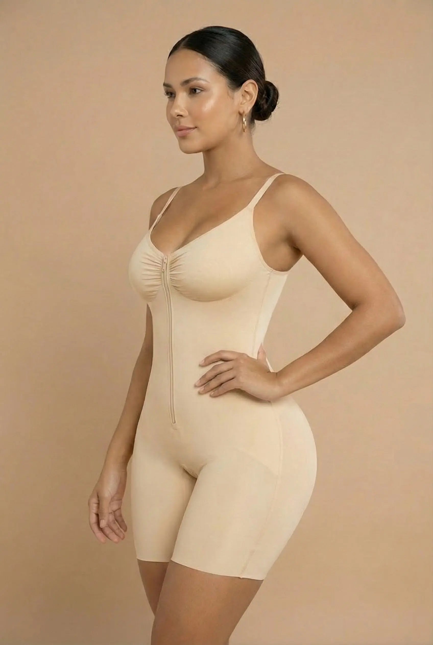 Women’s Zip-Up Seamless Tummy Control Bodysuit Luna Body Co