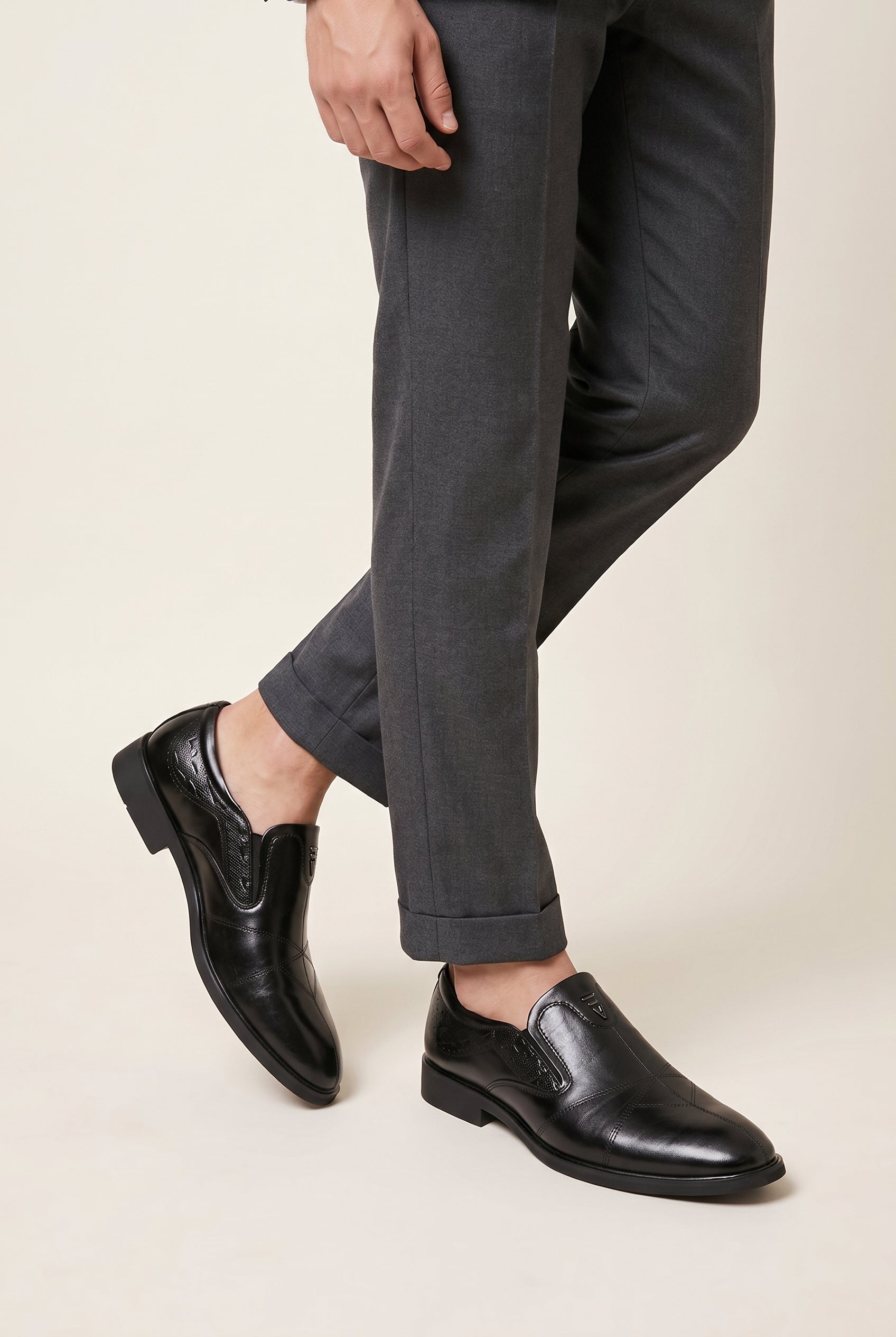Kepler | Men's Genuine Leather Business Shoes Pointed Toe Brogue Dress Shoes