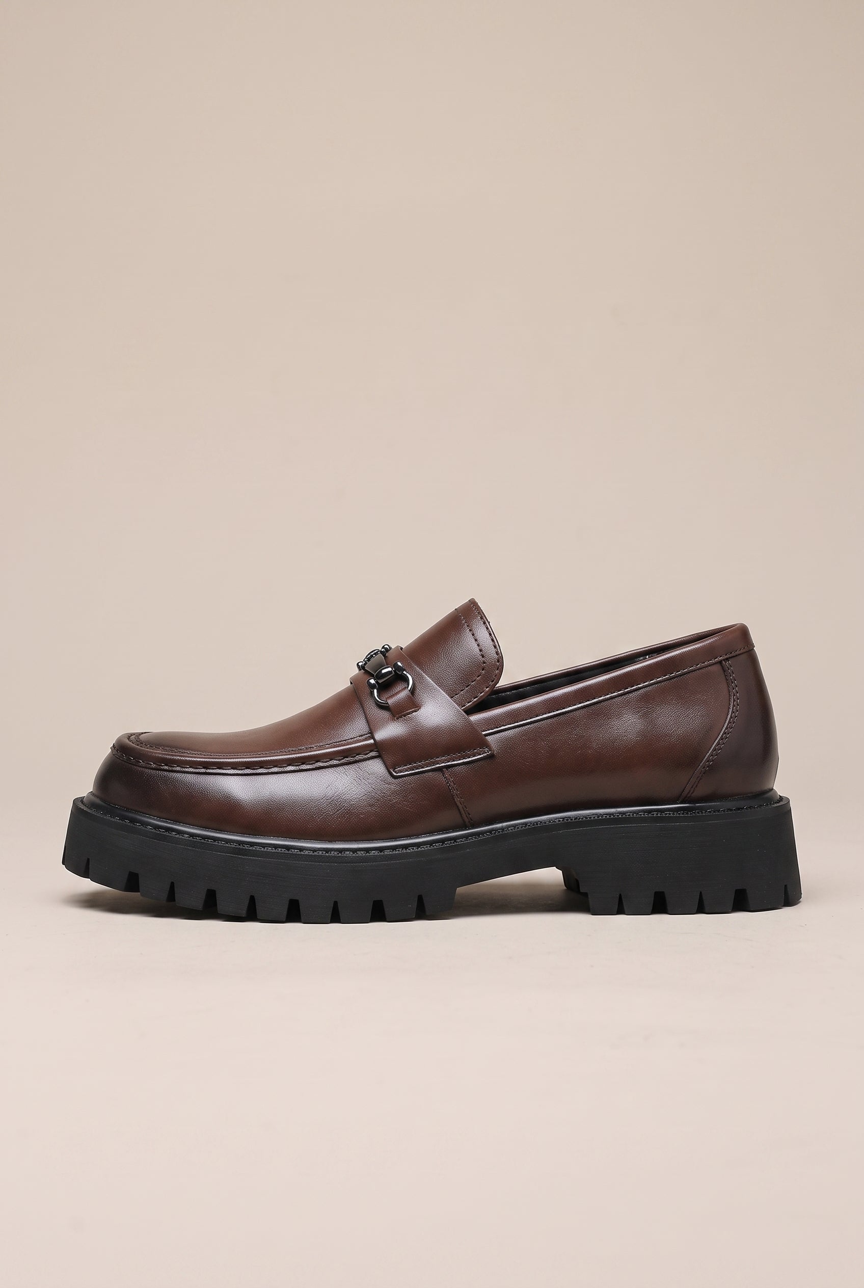 Umbra | Men's Height Increasing Patent Leather Loafers Slip-On Round-Toe Casual Shoes