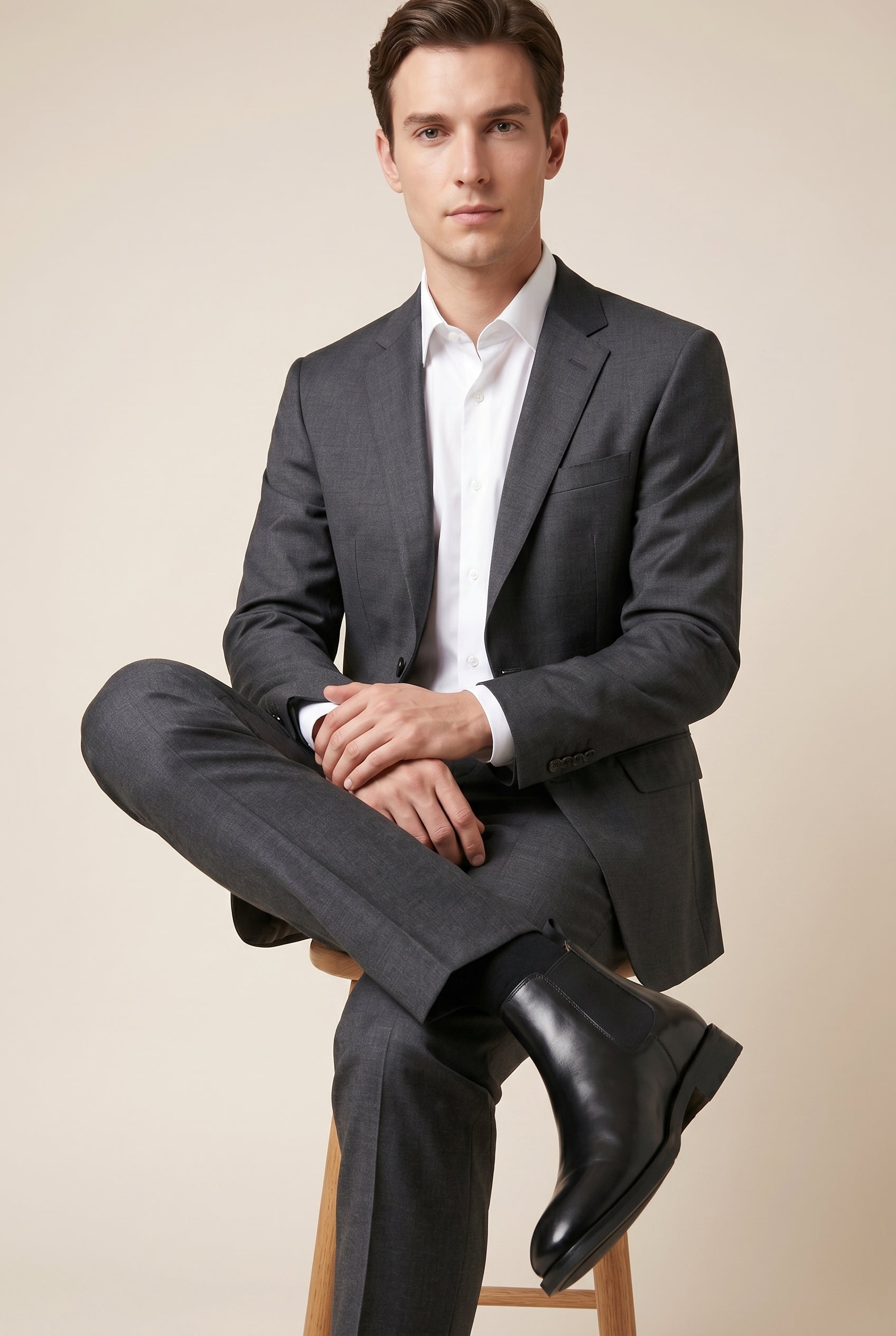 Umbra | Men's Classic Chelsea Boots Winter Leather Ankle Boots Slip-On