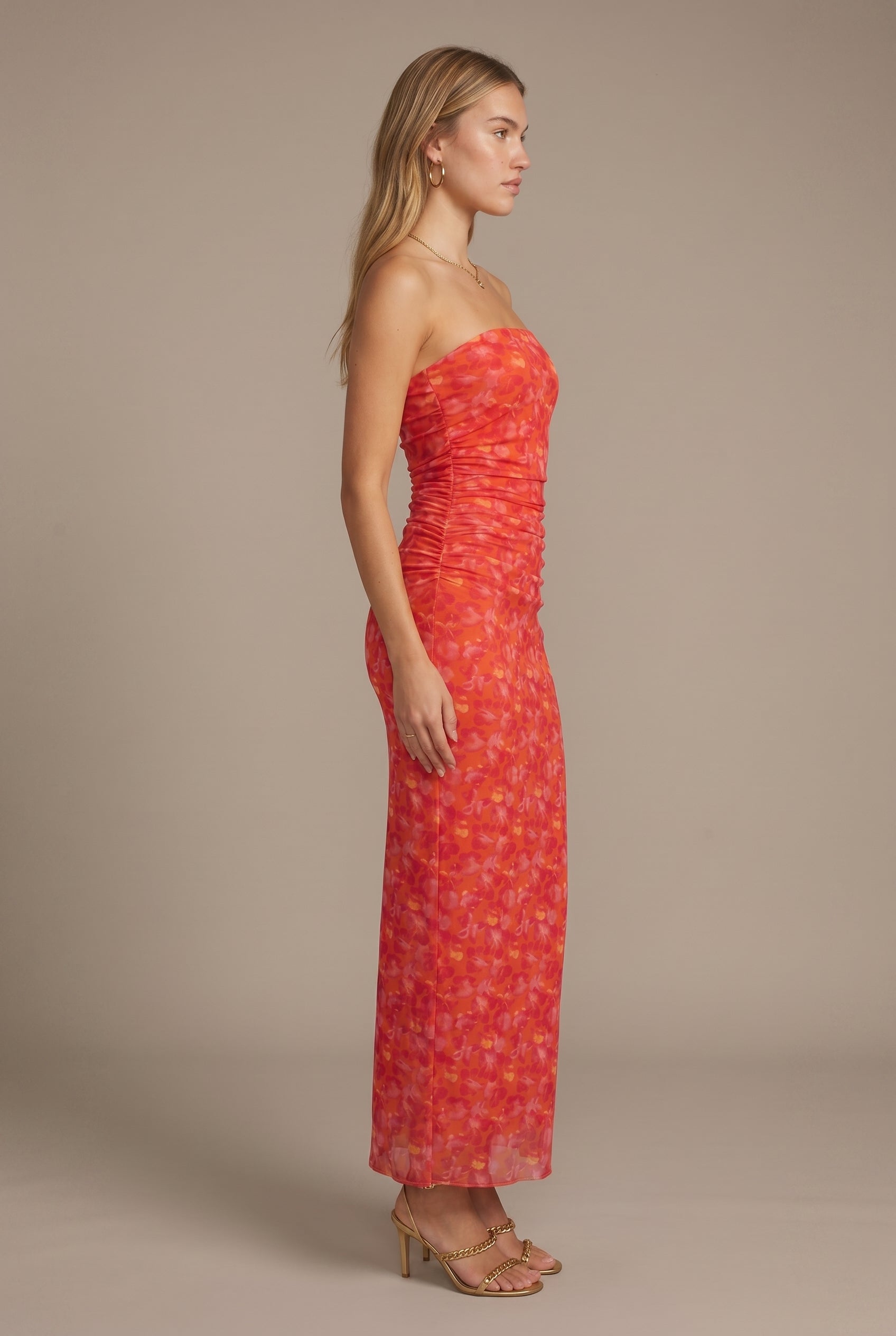 Women's Stunning Backless Floral Maxi Dress – A-Line Lace-Up Sleeveless Long Skirt