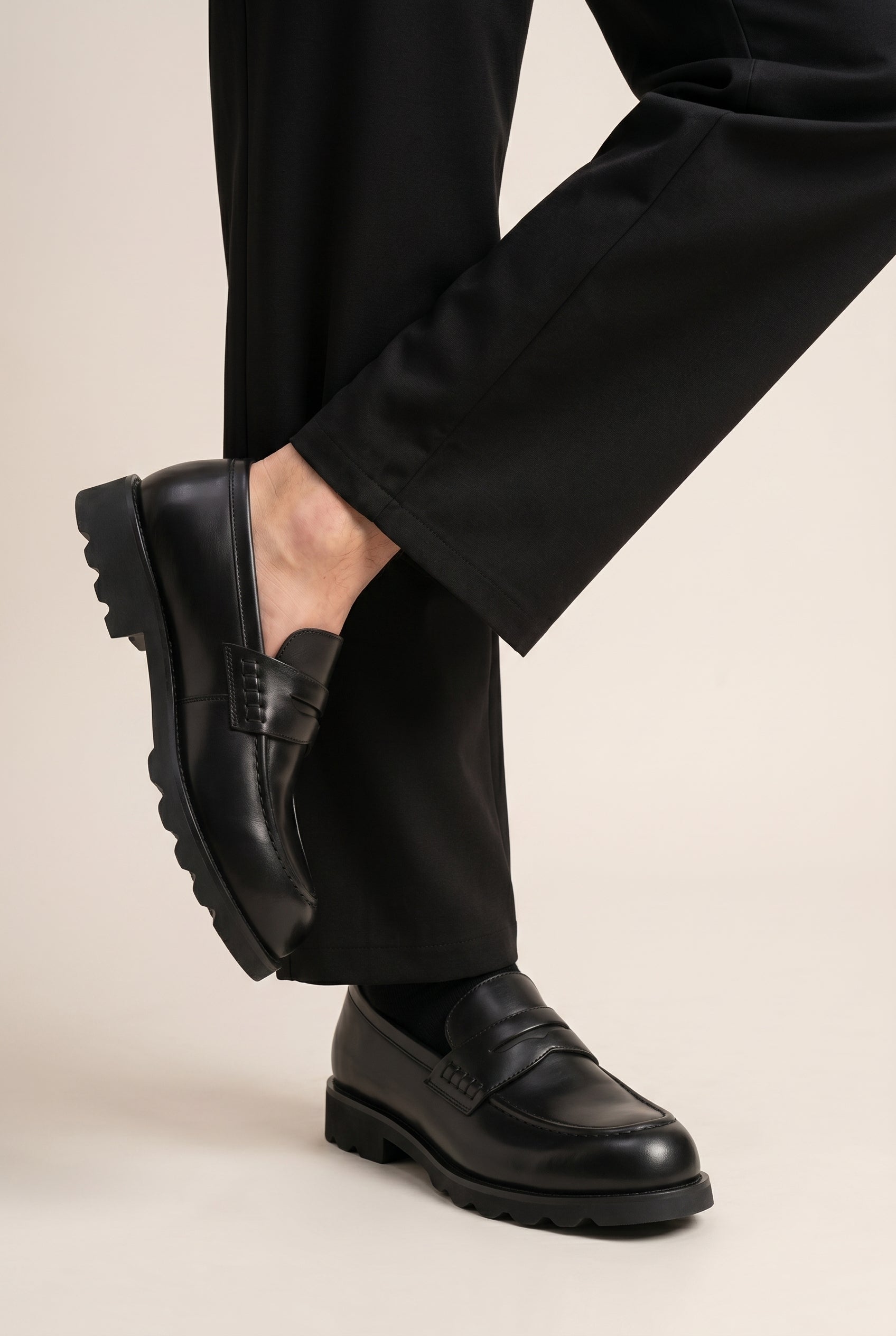 Nadir | Men's Genuine Leather Loafers Slip-On Square Toe Casual Shoes