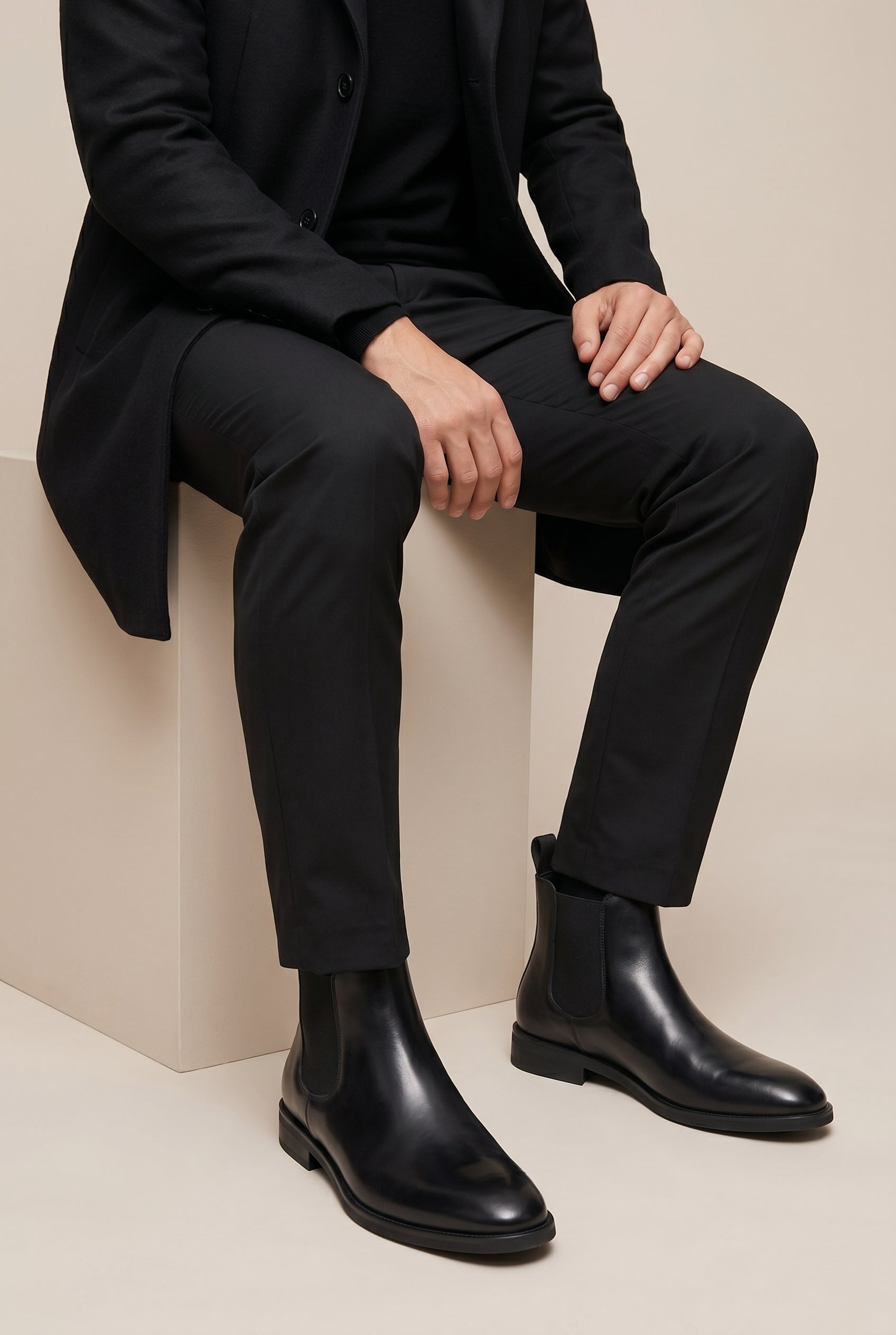Perigee | Men's Fleece Lined Chelsea Boots Slip-On Warm Winter Ankle Boots