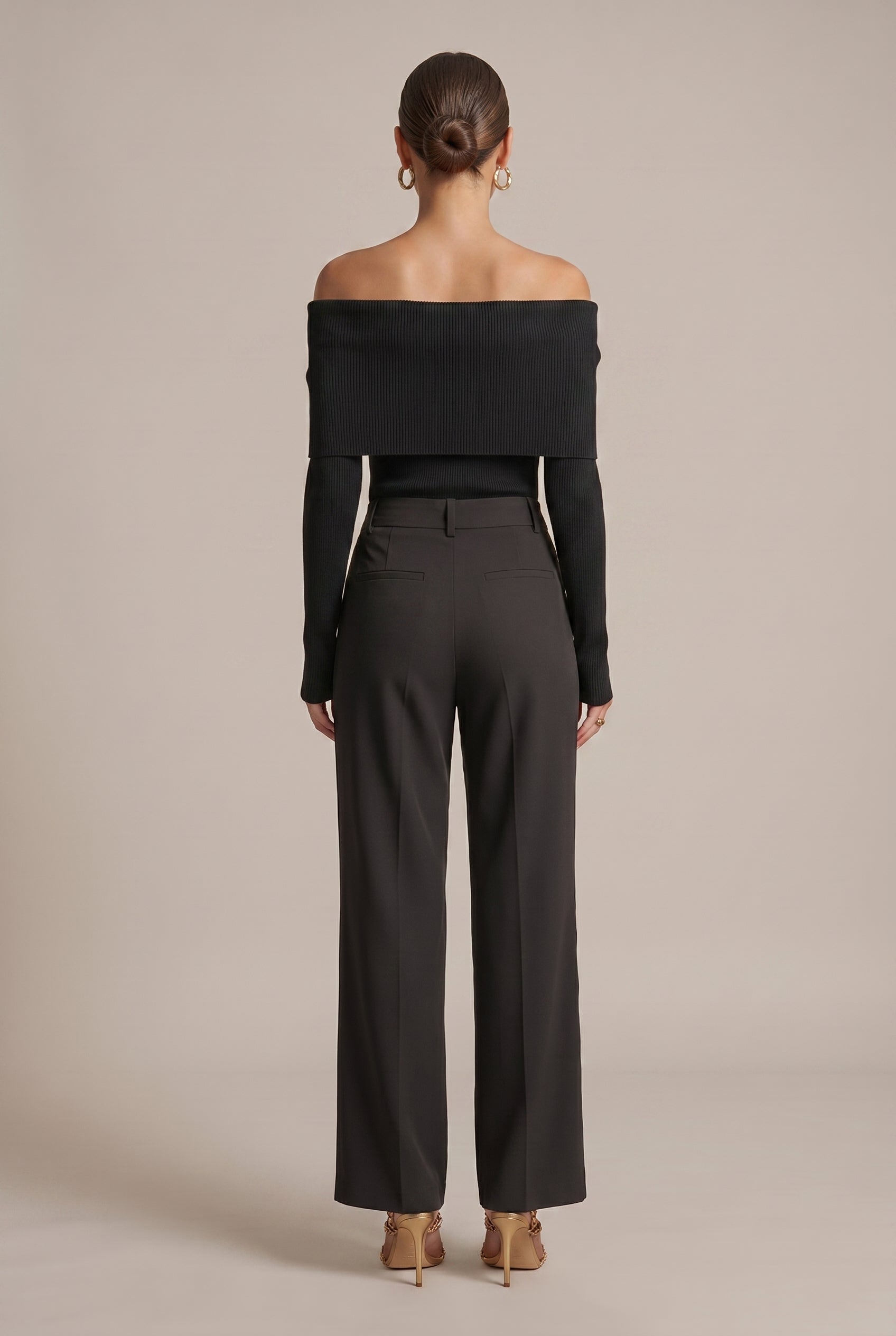 Women's One-Shoulder Long Sleeve Top - Slim Fit Asymmetric Pullover Blouse