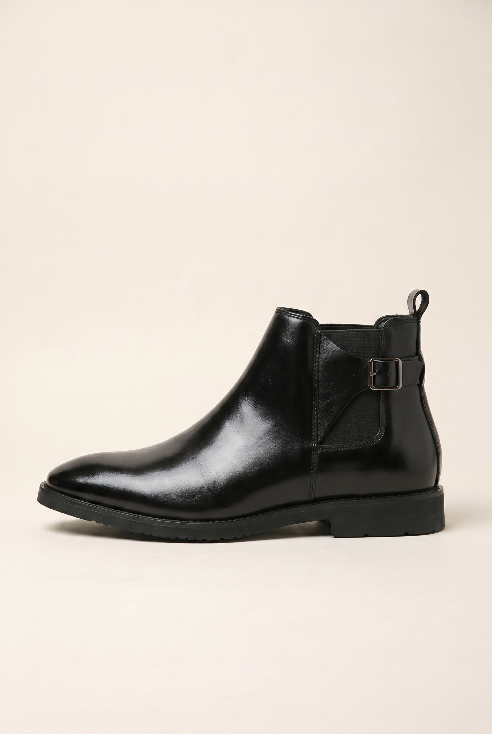 Kepler | Men's Formal Casual Leather Boots Buckle Pointed Toe British Style Boots