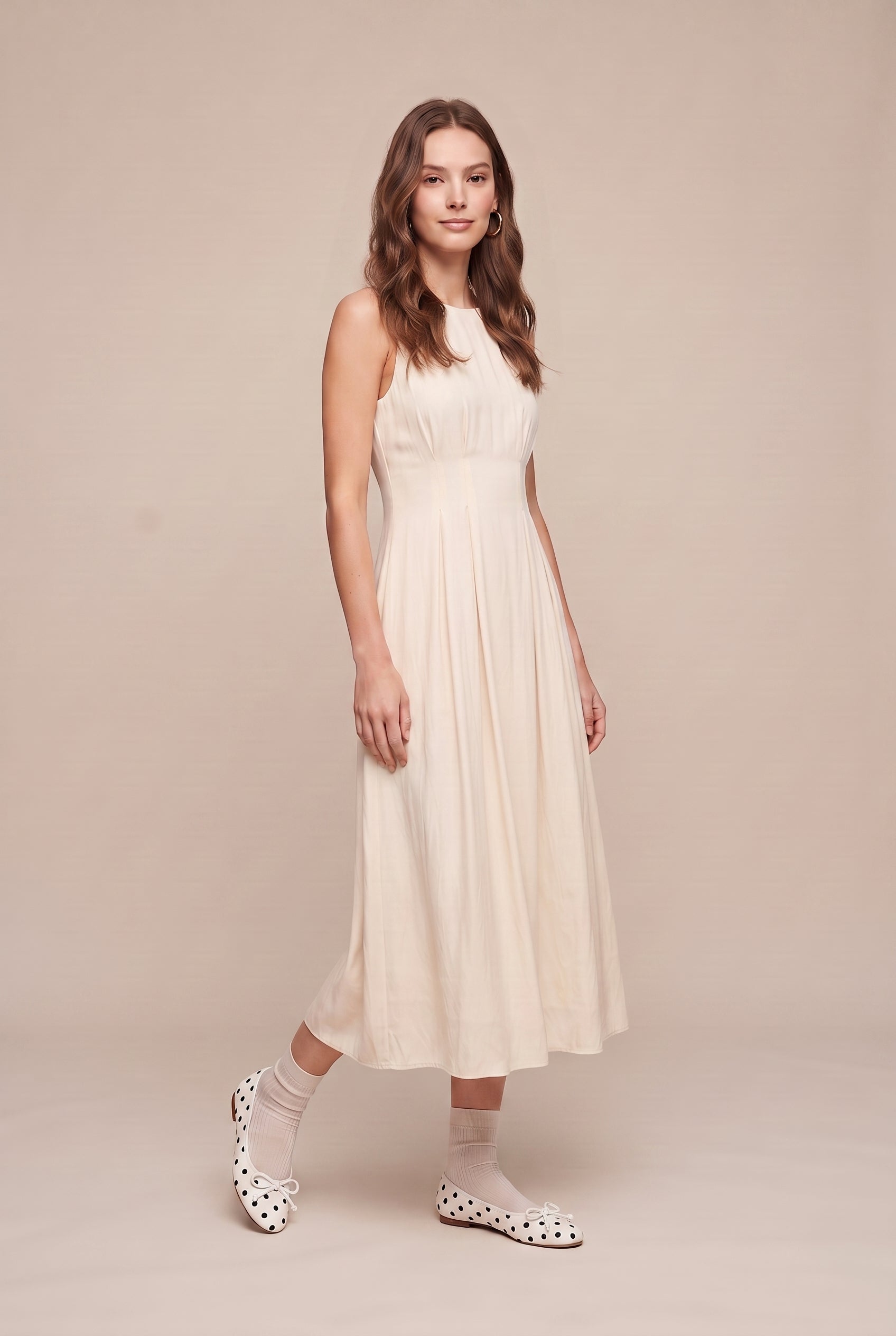 Serena | Polka Dot Bow Mary Jane Ballet Flats Round-Toe Ankle-Strap Retro Shoes