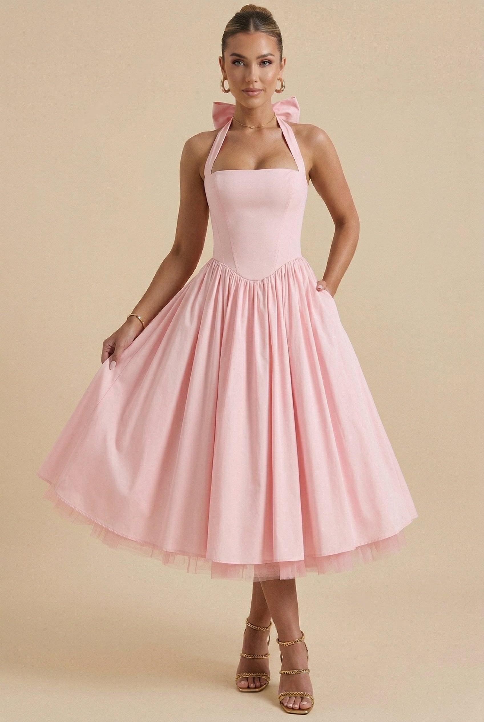 Women's Triple-Layer Mesh Puffy Dress with Elastic Waist