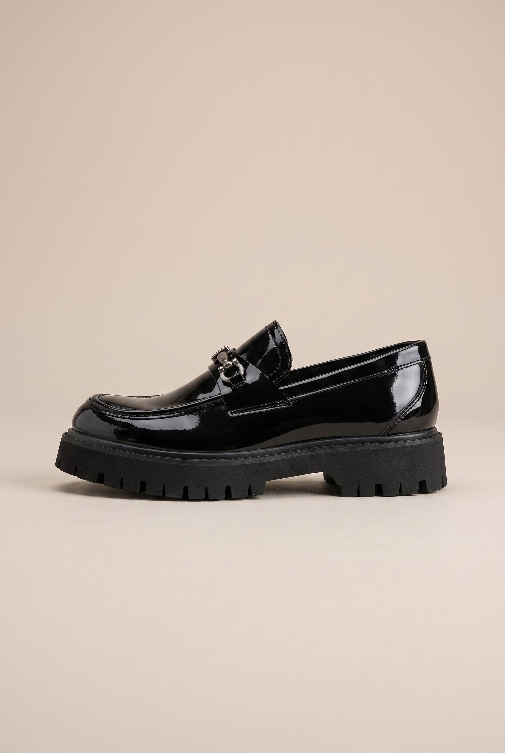 Umbra | Men's Height Increasing Patent Leather Loafers Slip-On Round-Toe Casual Shoes