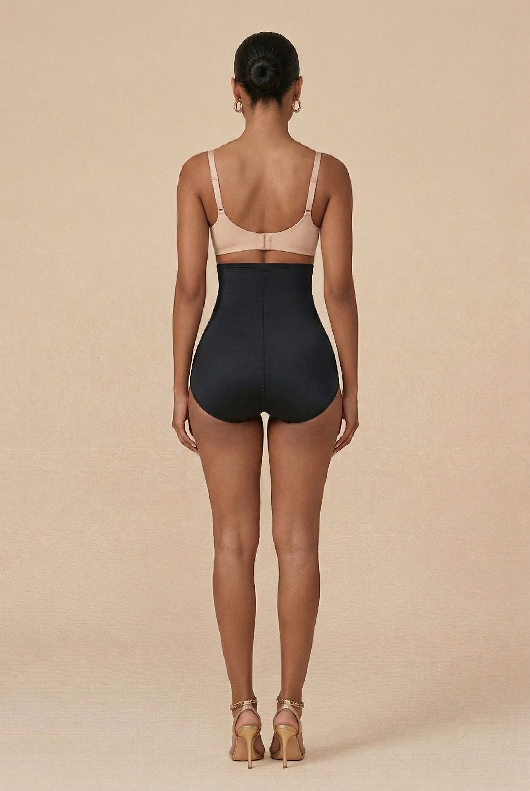 Women’s High-Waist Seamless Tummy Control Shapewear – Cross-Tie Design
