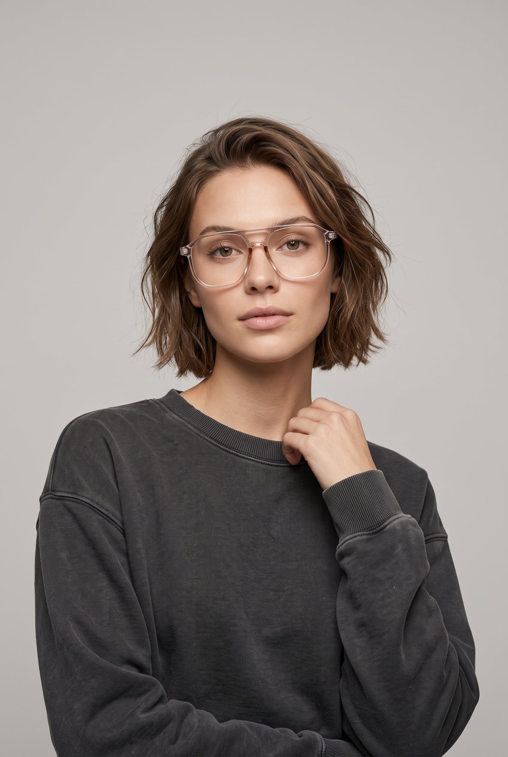 Celeste | Fashion Double-Beam Anti Blue Light Glasses Square Full-Frame Anti-Eye-Strain Computer Glasses