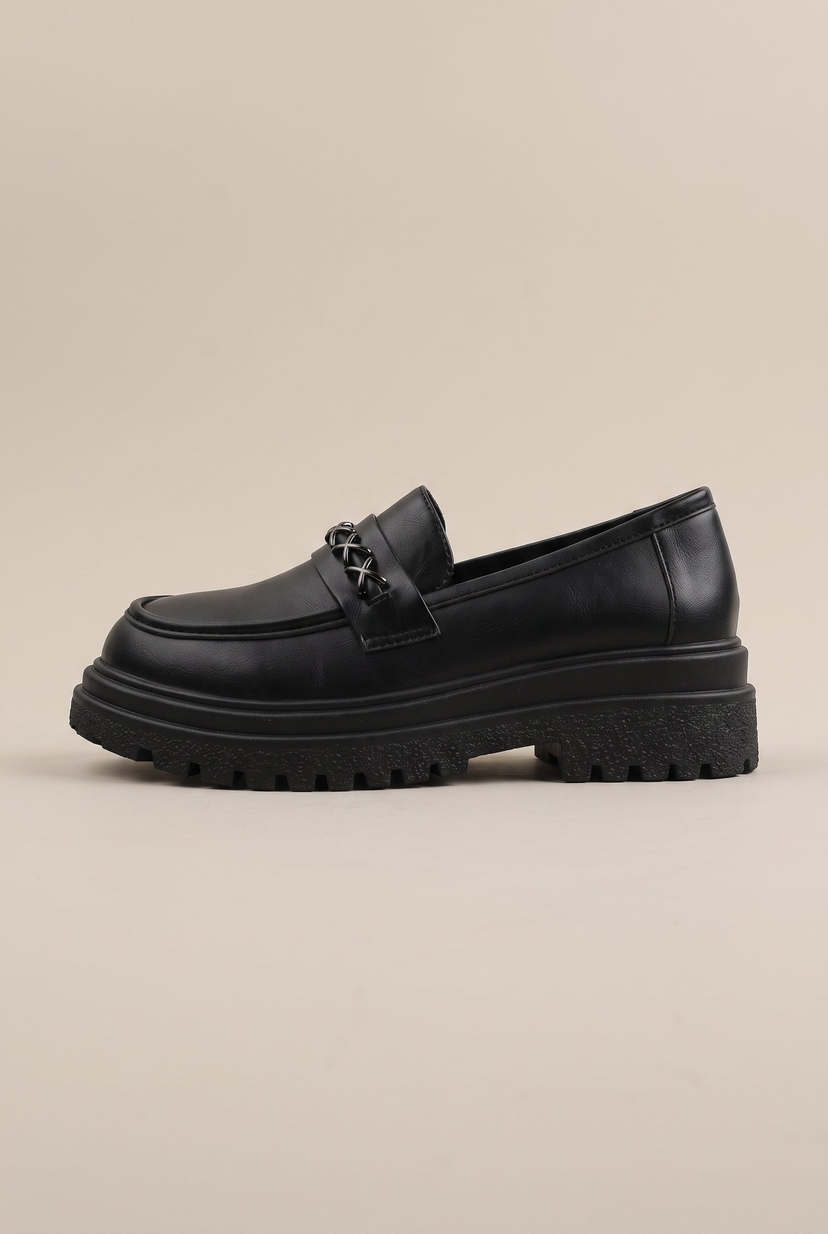 Crescent | Women's Mary Jane Leather Flat Shoes Round-Toe Mid Heel French Retro Shoes