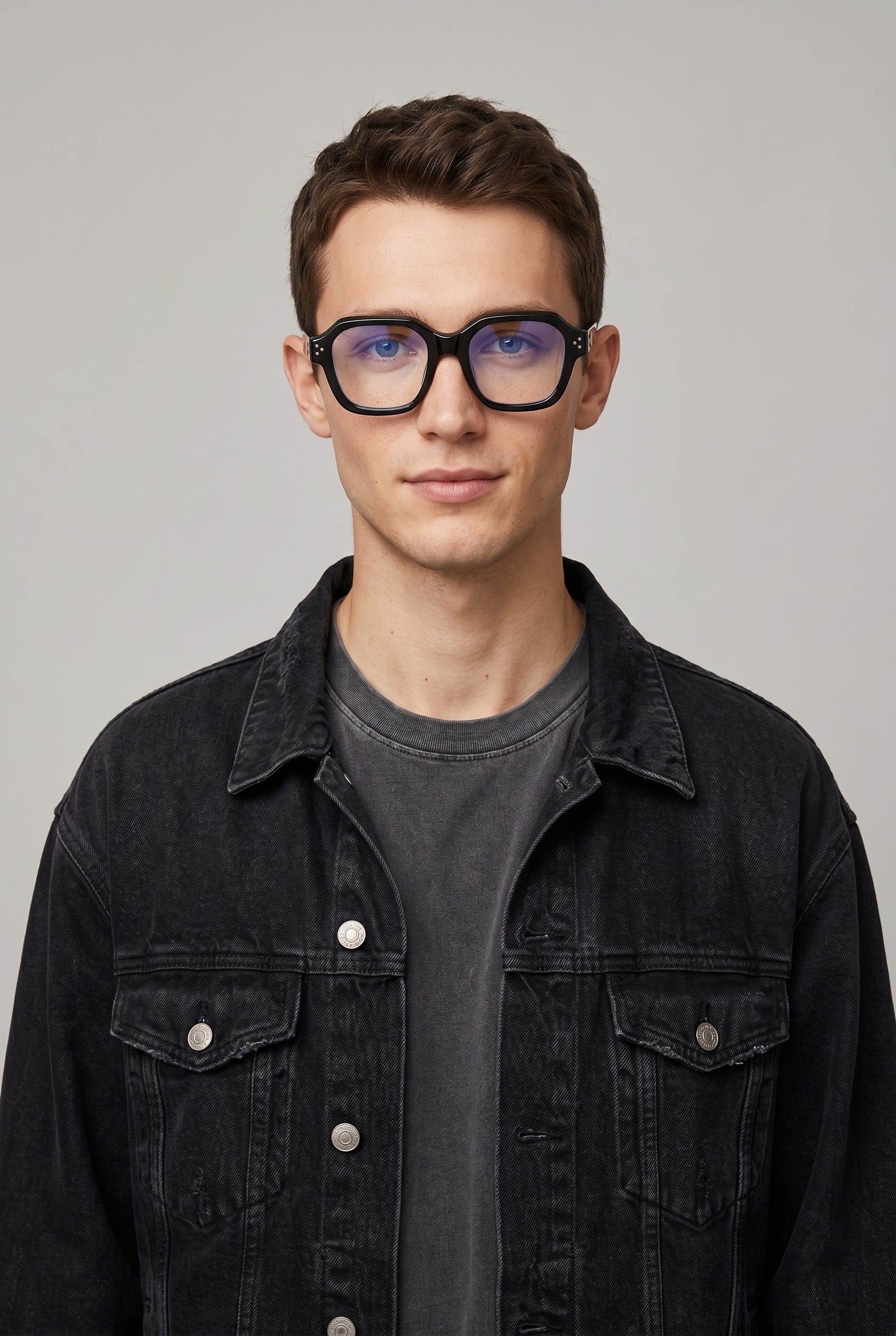 Orion | Anti Blue Light Glasses Hexagon Square Frame Large Geometric PC
