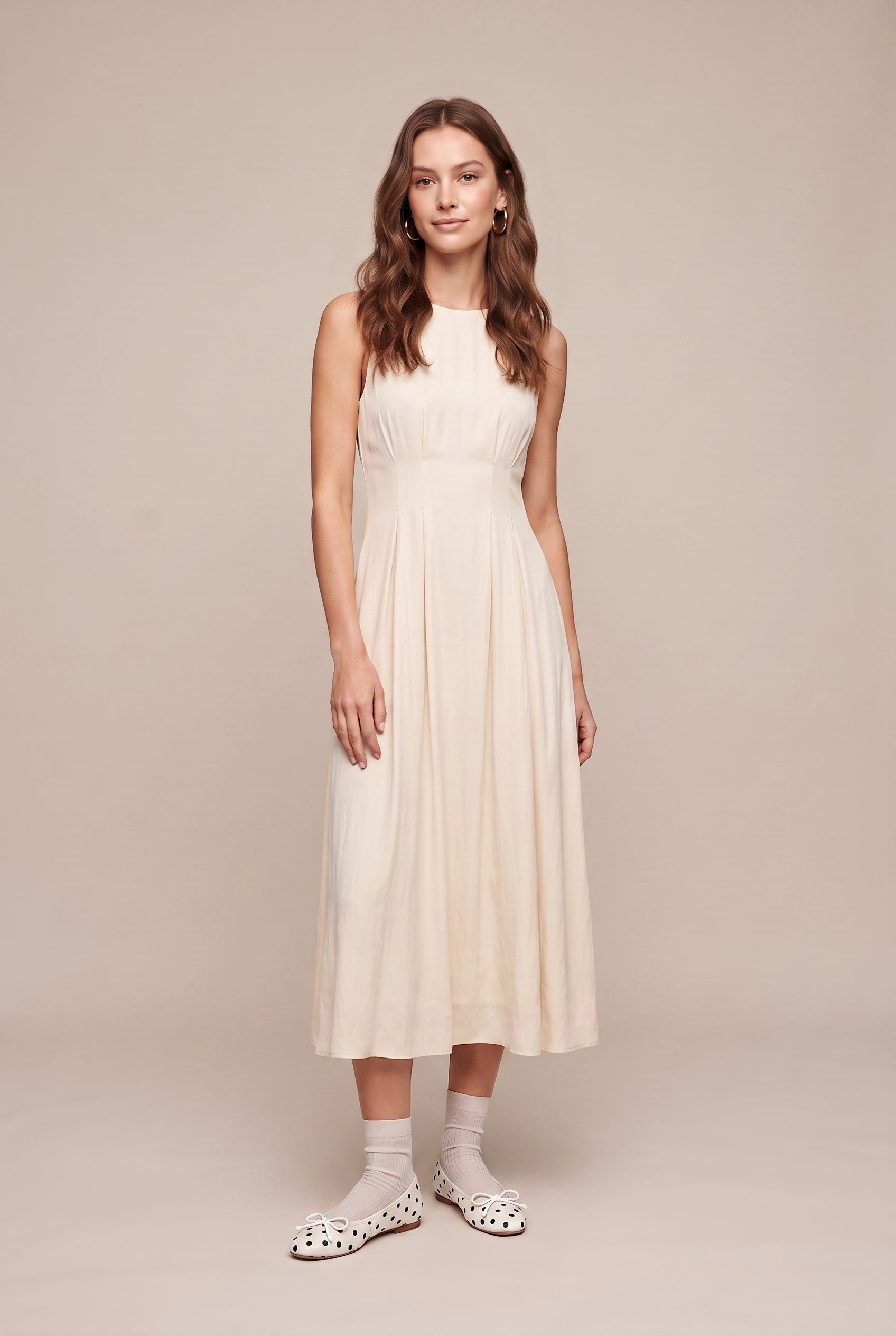Serena | Polka Dot Bow Mary Jane Ballet Flats Round-Toe Ankle-Strap Retro Shoes