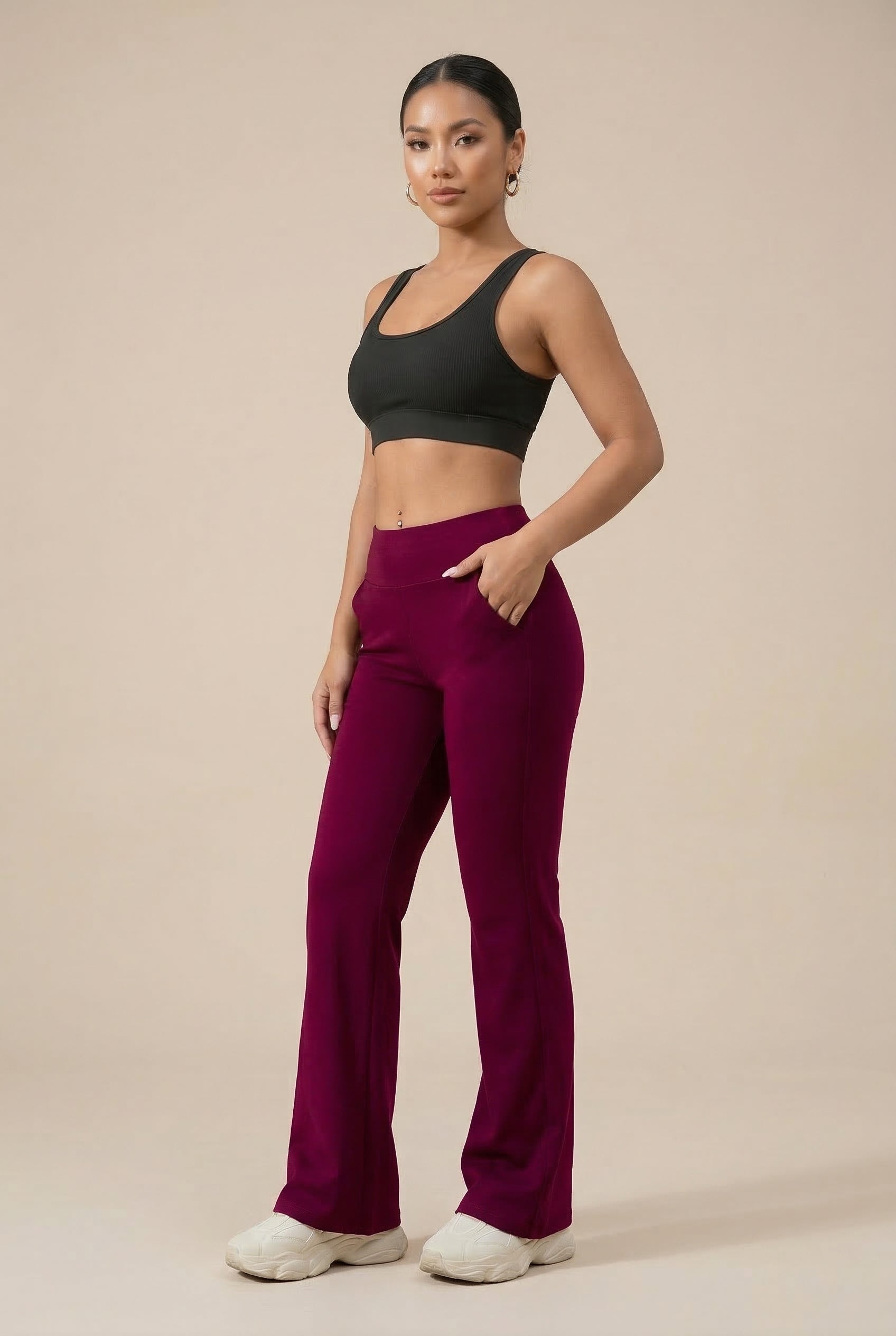 Women's High-Waist Loose Fit Wide-Leg Yoga Pants