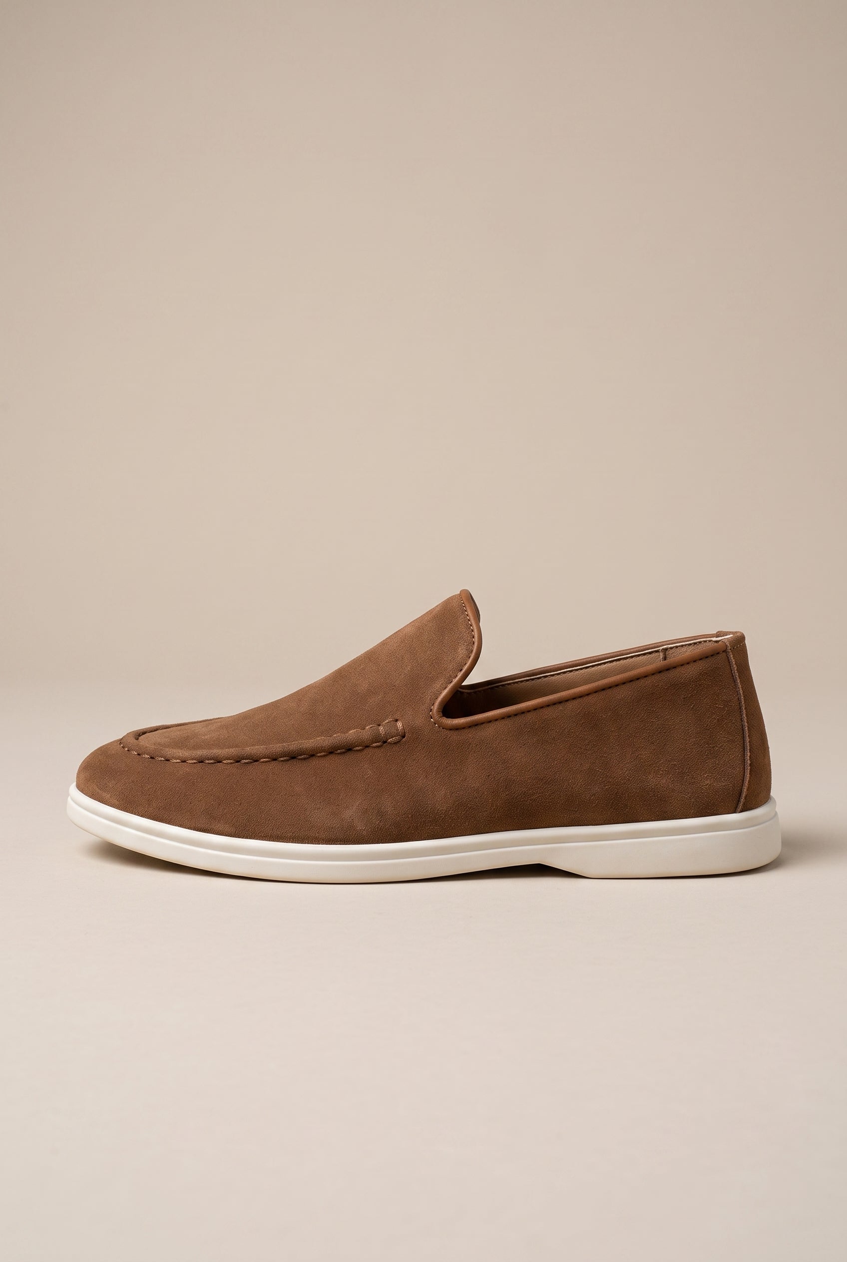 Perigee | Men's Casual Slip-On Leather Shoes Round-Toe Lightweight Breathable Loafers