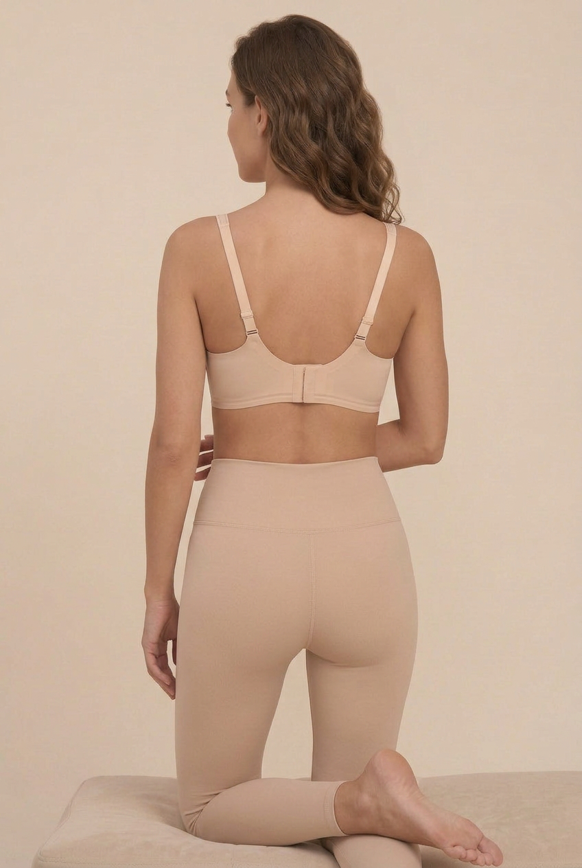 Women’s Seamless Wireless Bra – Back Smoothing, Double Strap Support