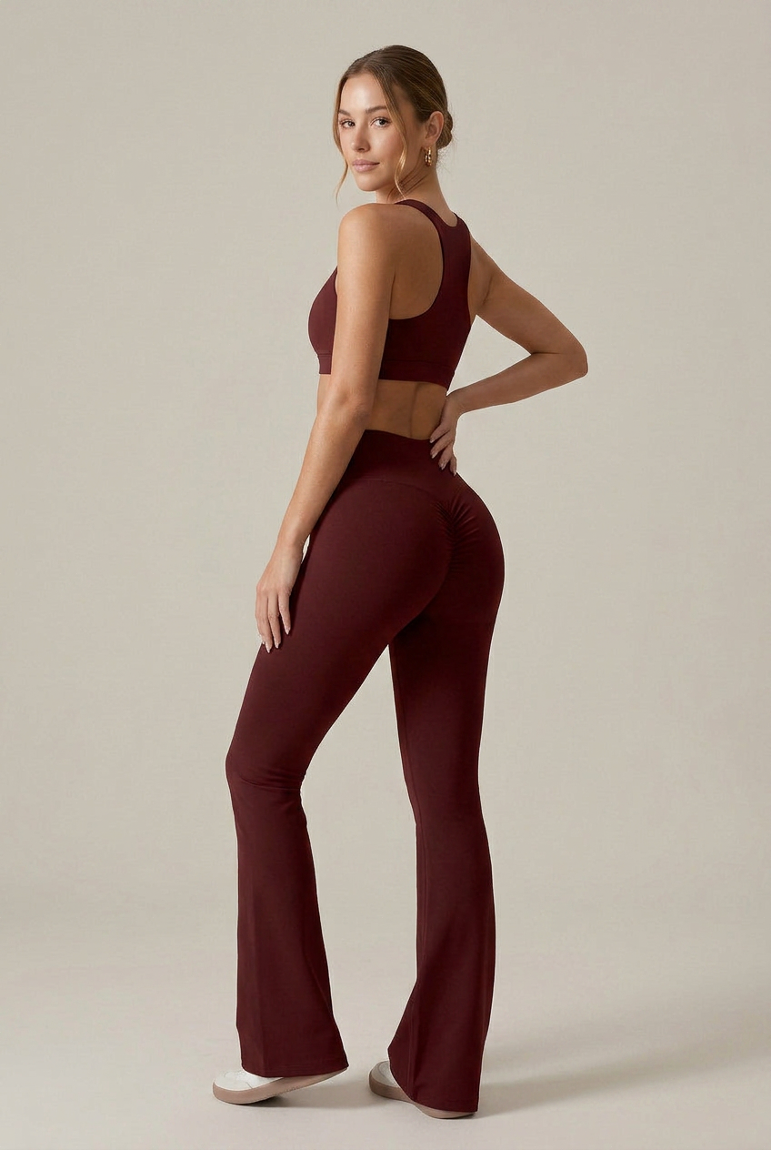 Women's High-Waist Bell Bottom Yoga Pants – Flare Leg, Moisture-Wicking Stretch Activewear