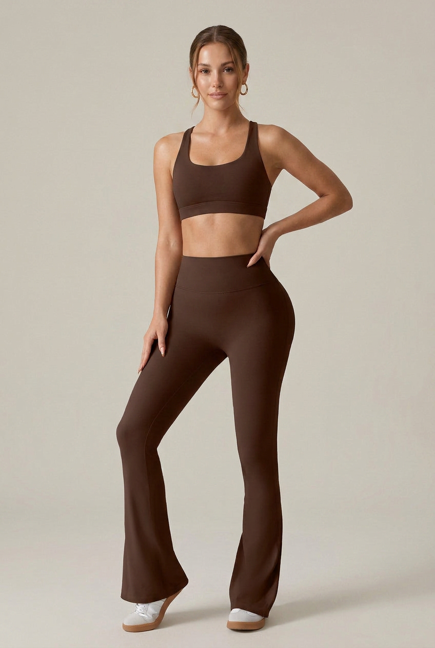 Women's High-Waist Bell Bottom Yoga Pants – Flare Leg, Moisture-Wicking Stretch Activewear