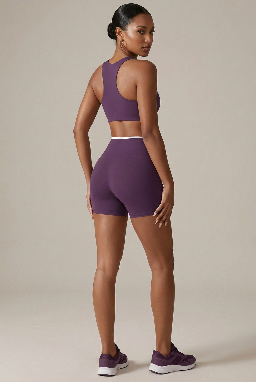 Women's Quick-Dry Yoga Workout Shorts – V-Waist Cross-Back, Butt-Lifting Moisture-Wicking Activewear