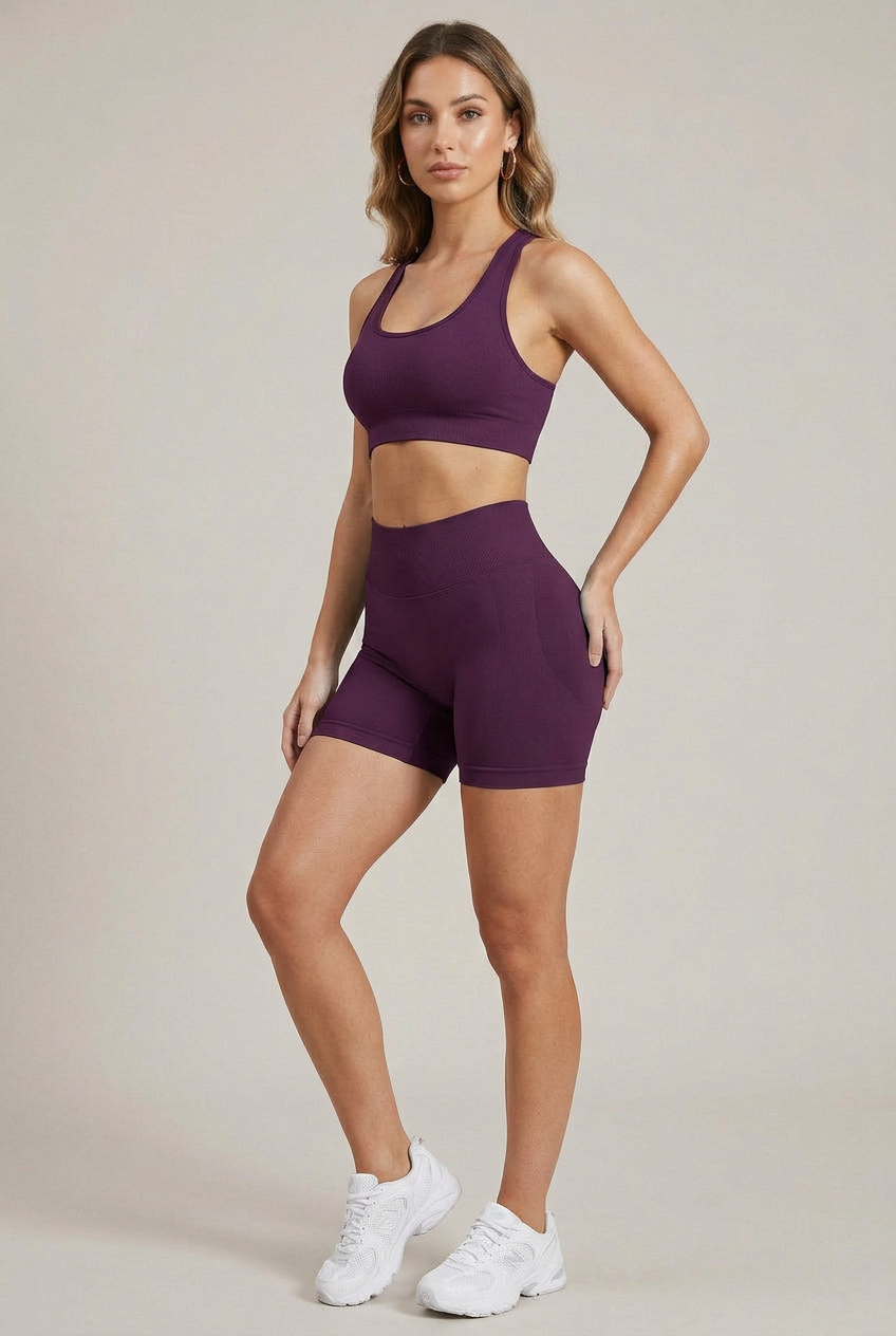 Women's High-Waisted Yoga Fitness Shorts – Tummy Control, Hip-Lifting Four-Way Stretch Activewear