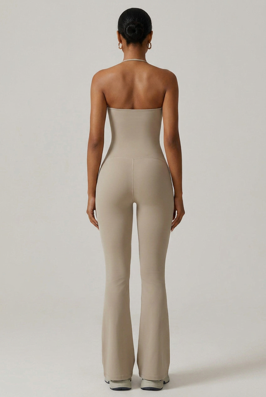 Women’s Seamless Yoga Jumpsuit – Slimming Contour, Quick-Dry Nylon, Breathable Stretch