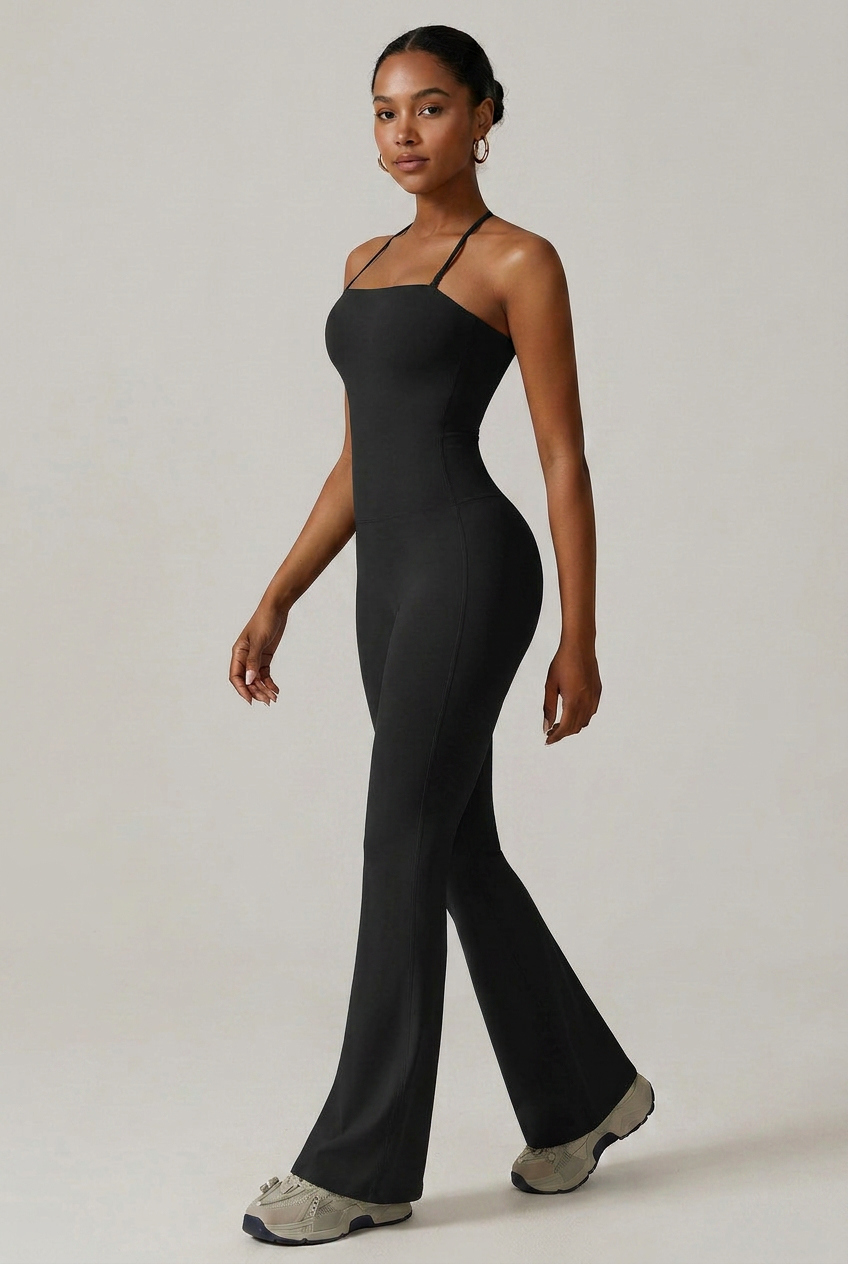 Women’s Seamless Yoga Jumpsuit – Slimming Contour, Quick-Dry Nylon, Breathable Stretch