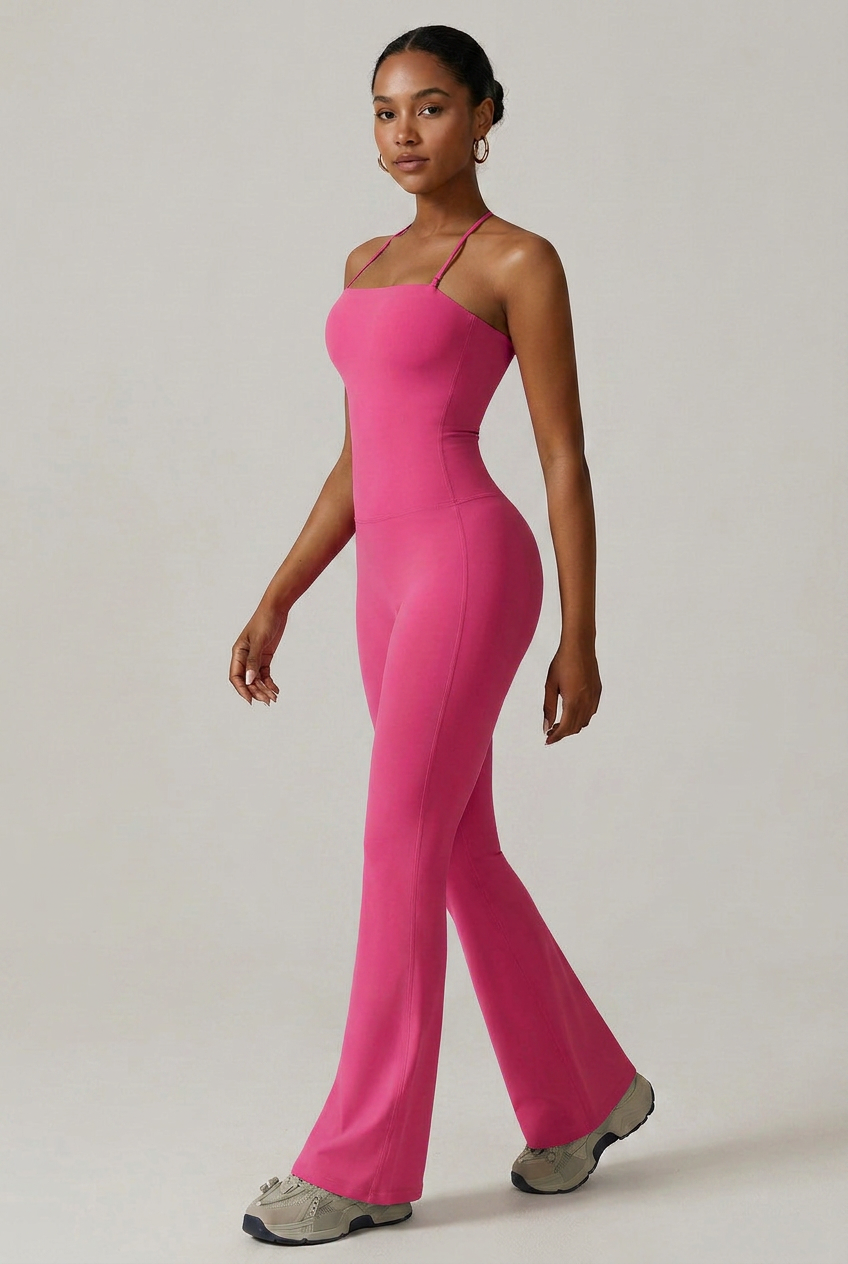 Women’s Seamless Yoga Jumpsuit – Slimming Contour, Quick-Dry Nylon, Breathable Stretch