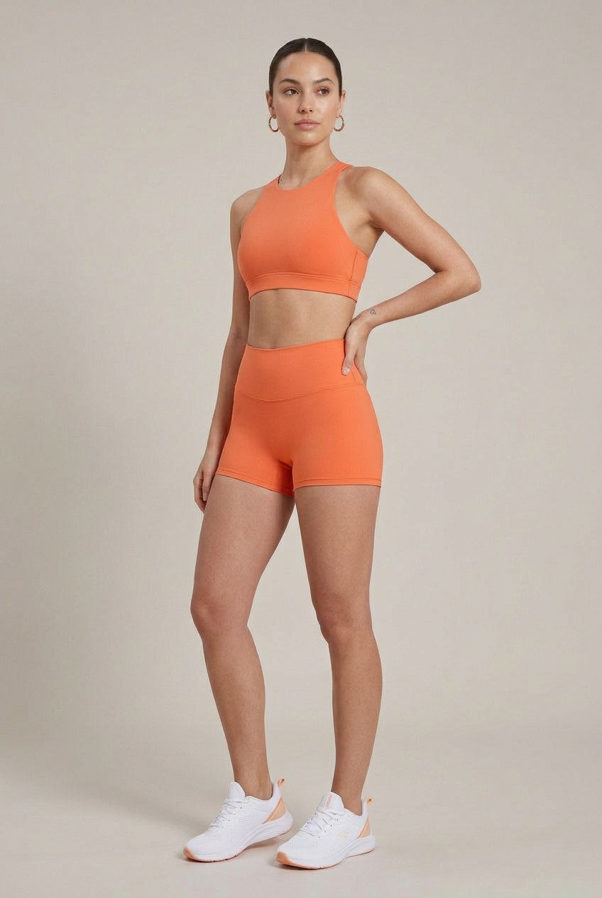 Women’s High-Waist Fitness Shorts – Hip-Lifting, Breathable Nylon, Body-Sculpting Fit