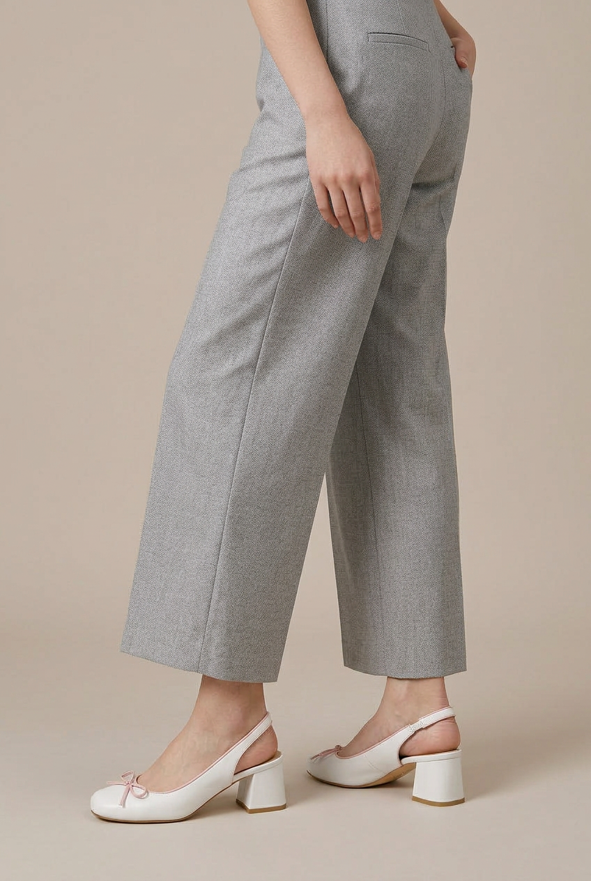 Women's Bow-Detail Mary Jane Shoes – Round Toe, Block Heel, Elastic Slip-On Pumps
