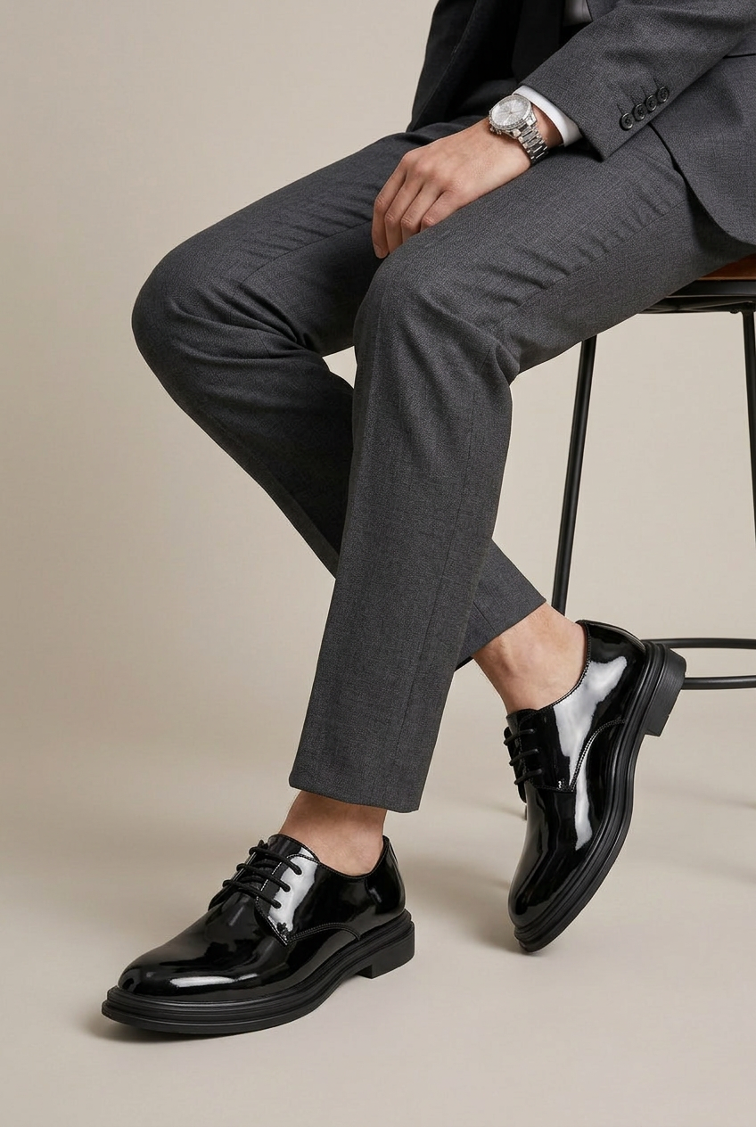 Umbra | Pointed Toe Leather Shoes Sleek Black Formal Slip-On Lightweight