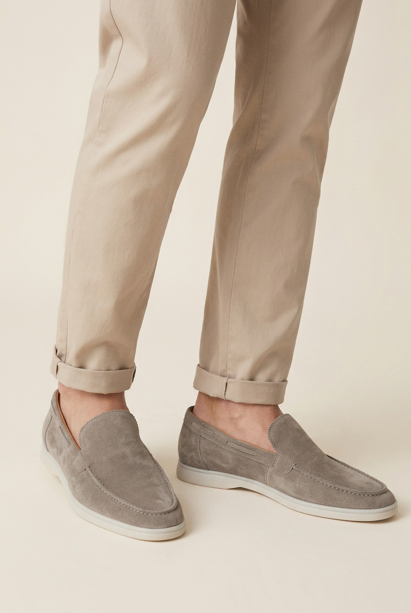 Perigee | Men's Suede Driving Loafers Slip-On Flats Casual Moccasin Shoes