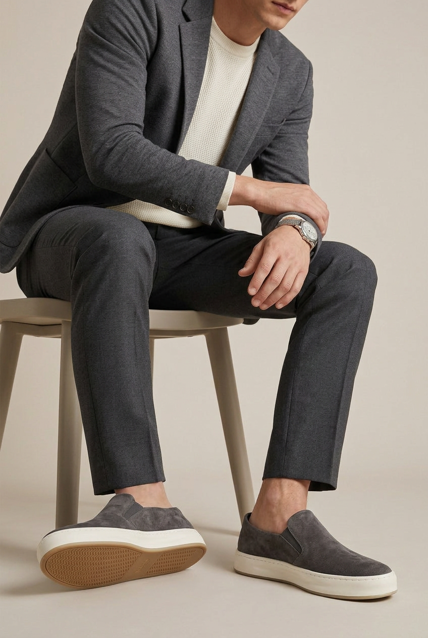 Perigee | Men's Casual Slip-On Loafers Round Toe Breathable Flat Comfort