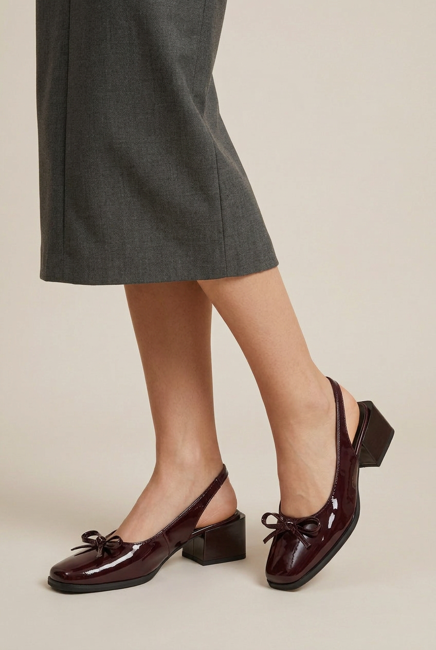 Crescent | Square Toe Mary Jane Sandals Women French Retro Thick Heel