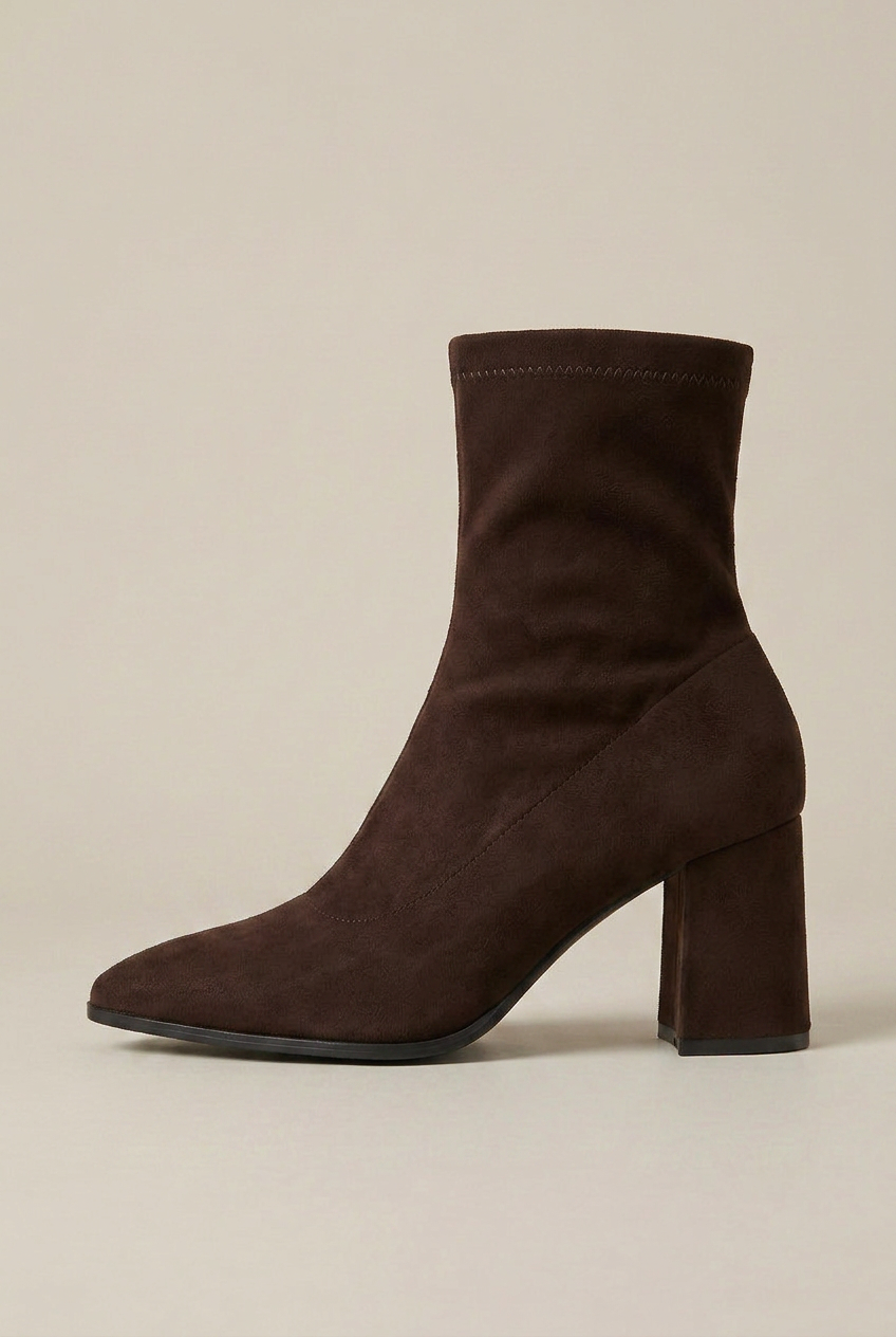 Women's Skinny High Heel Boots – Elastic Stretch Fabric Side Zipper Fur-Lined Ankle Boots Luna Body Co