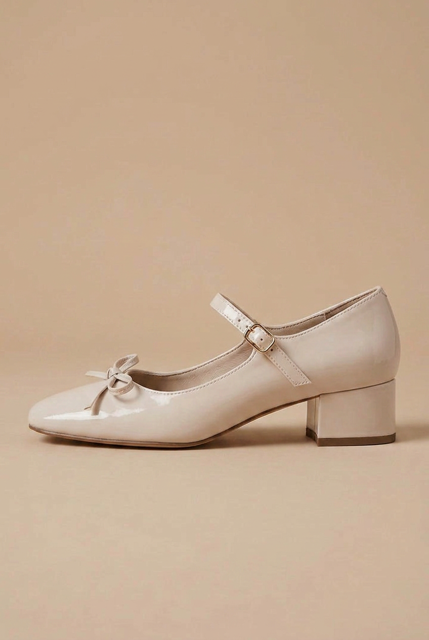 Crescent | Women's Classic Mary Jane Block Heel Pumps – Square Toe, Slip-On, Vegan Leather Luna Body Co