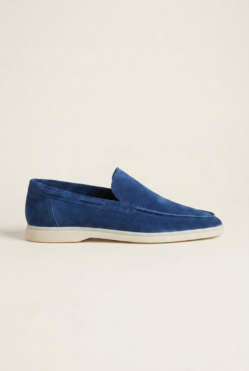Perigee | Men's Suede Driving Loafers Slip-On Flats Casual Moccasin Shoes