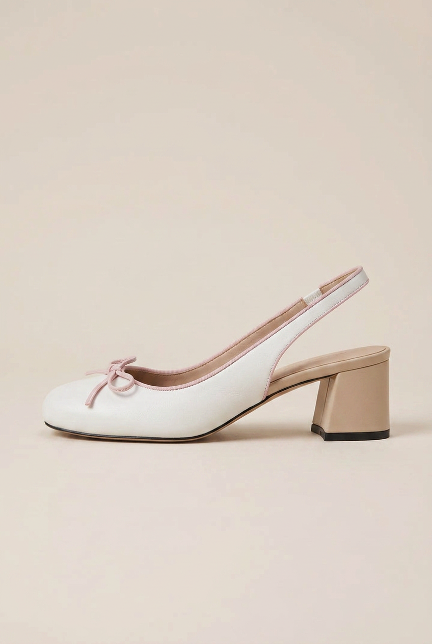 Women's Bow-Detail Mary Jane Shoes – Round Toe, Block Heel, Elastic Slip-On Pumps Luna Body Co